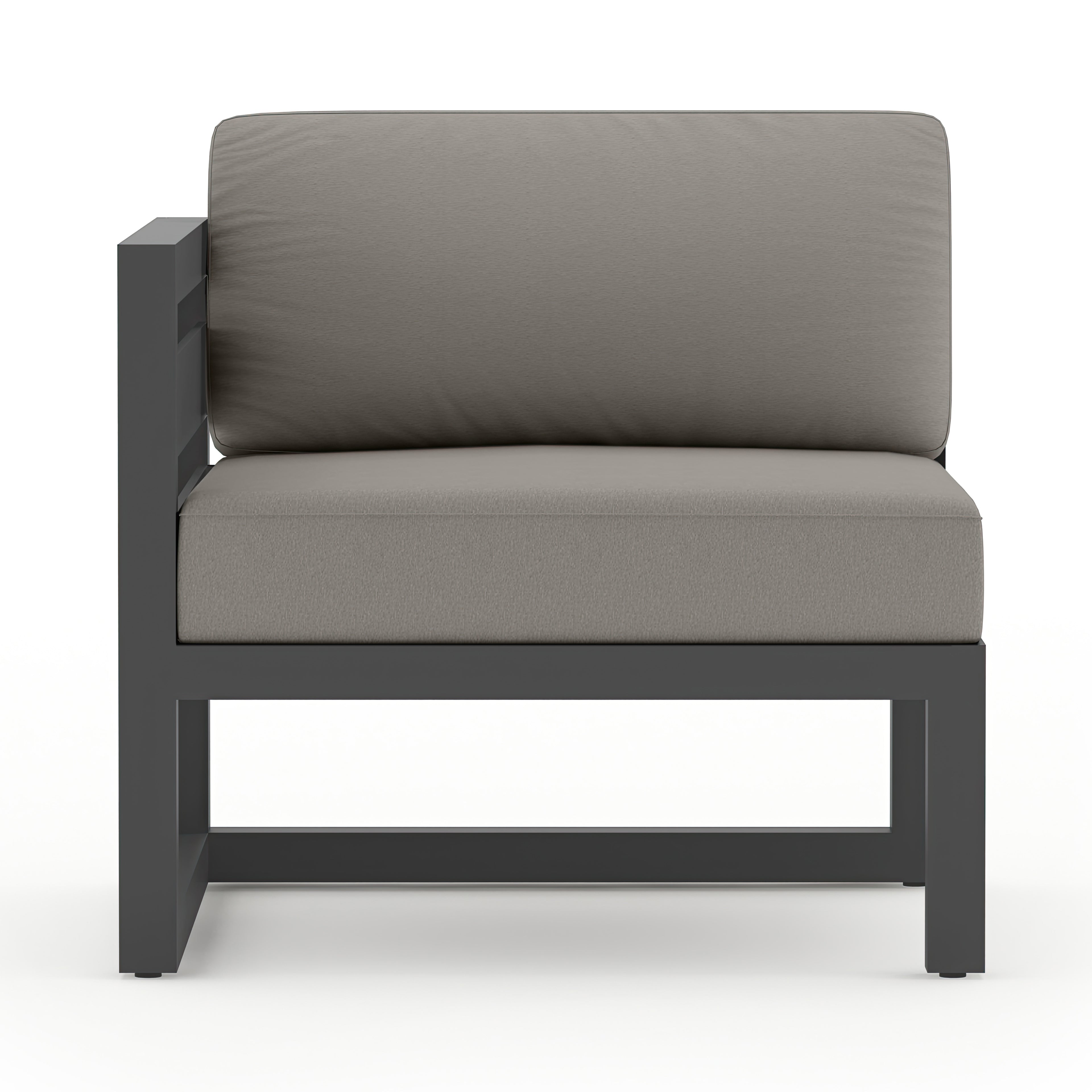 Avion 7 Piece Aluminum Sectional Set#Finish_Slate#Fabric_Canvas Charcoal