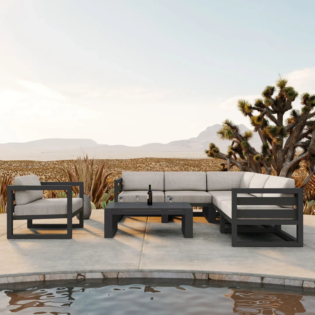 Avion 7 Piece Aluminum Sectional Set