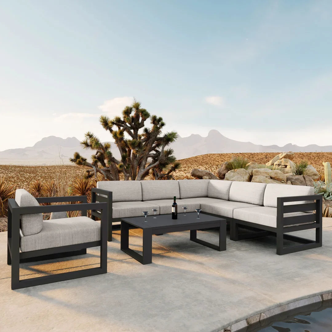 Avion 7 Piece Aluminum Sectional Set