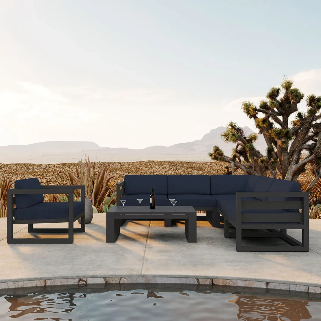 Avion 7 Piece Aluminum Sectional Set