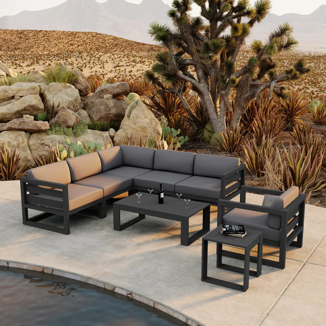 Avion 8 Piece Aluminum Sectional Set