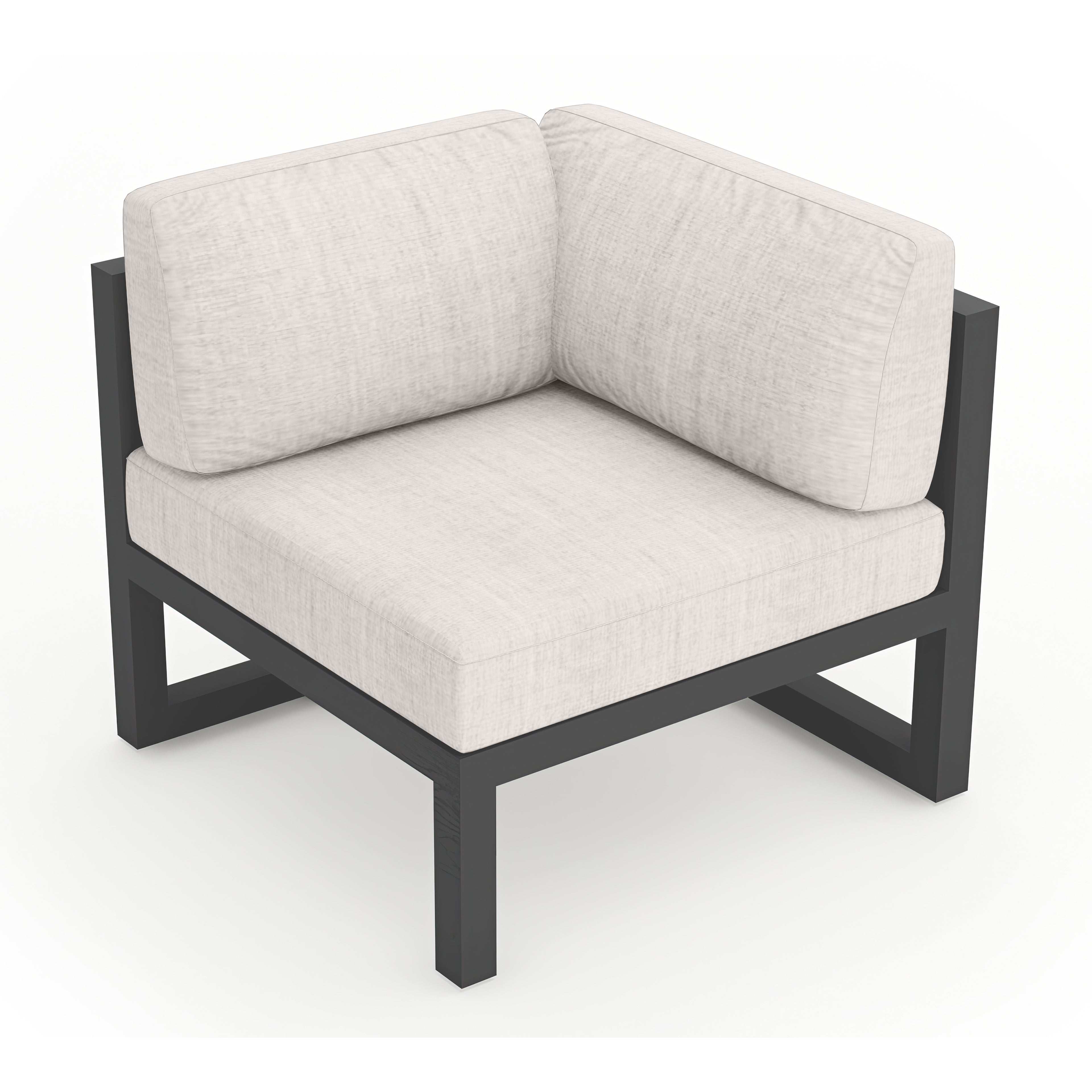Avion Corner Section - Slate - Cast Silver