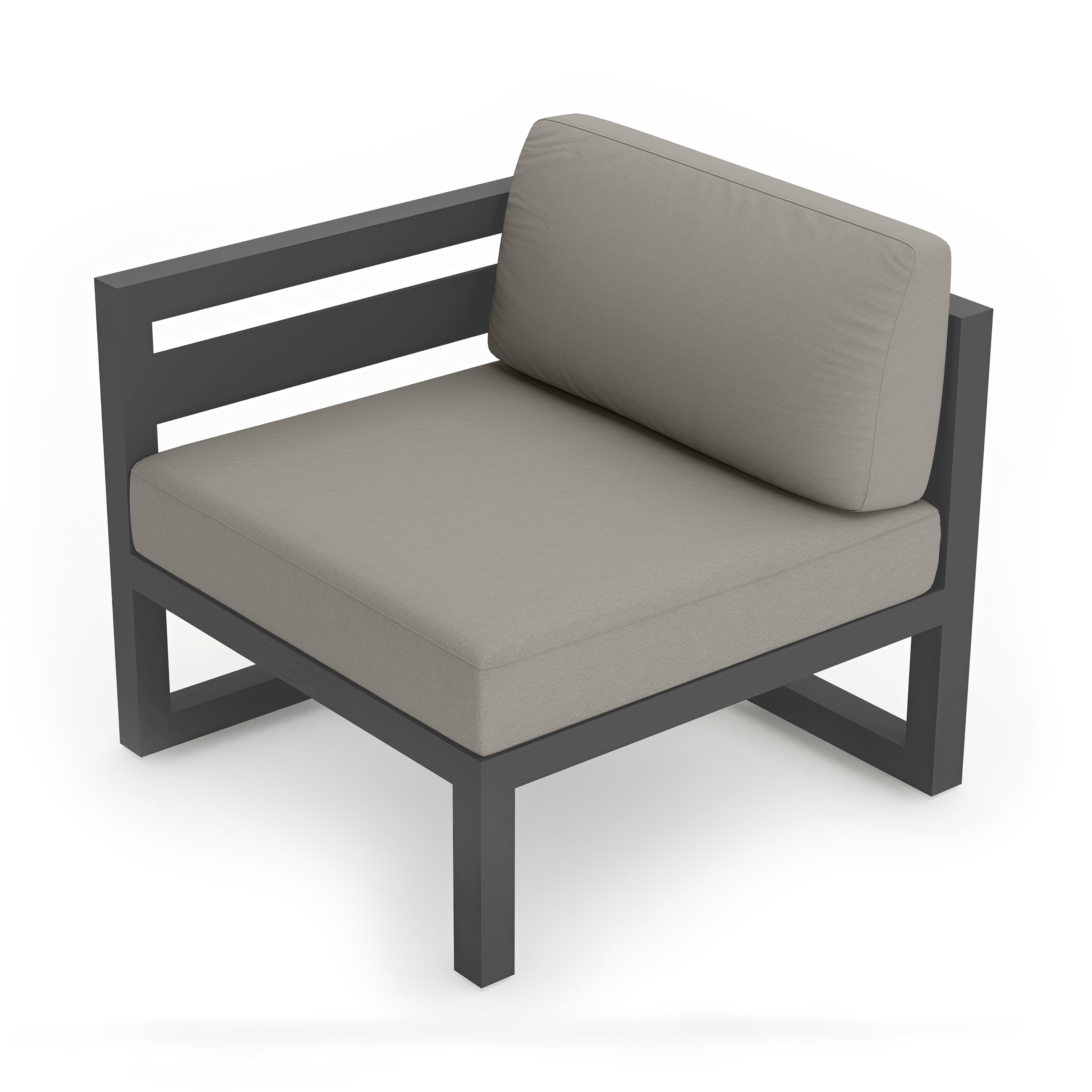 Avion Left Arm Section - Slate - Canvas Charcoal