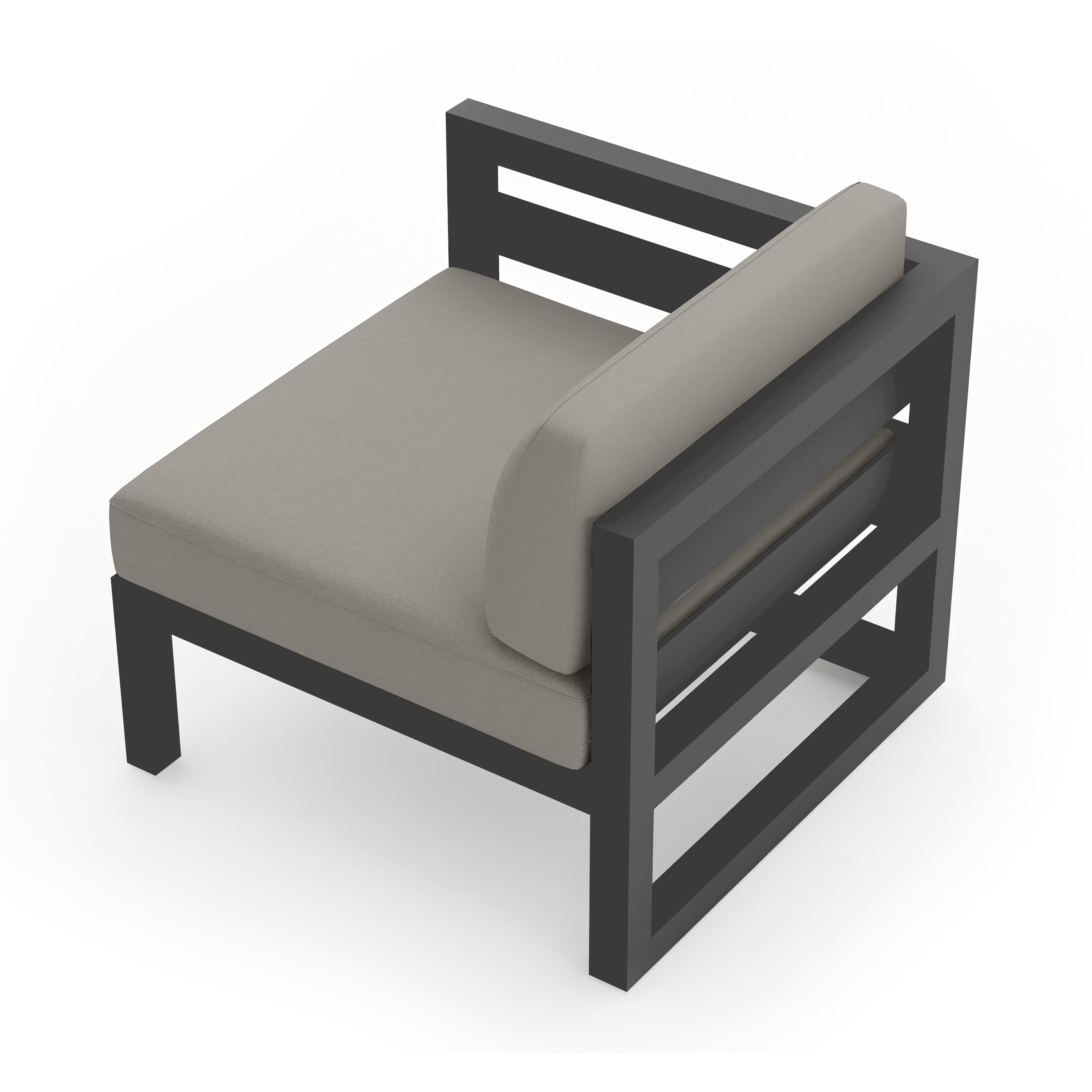 Avion Left Arm Section - Slate - Canvas Charcoal