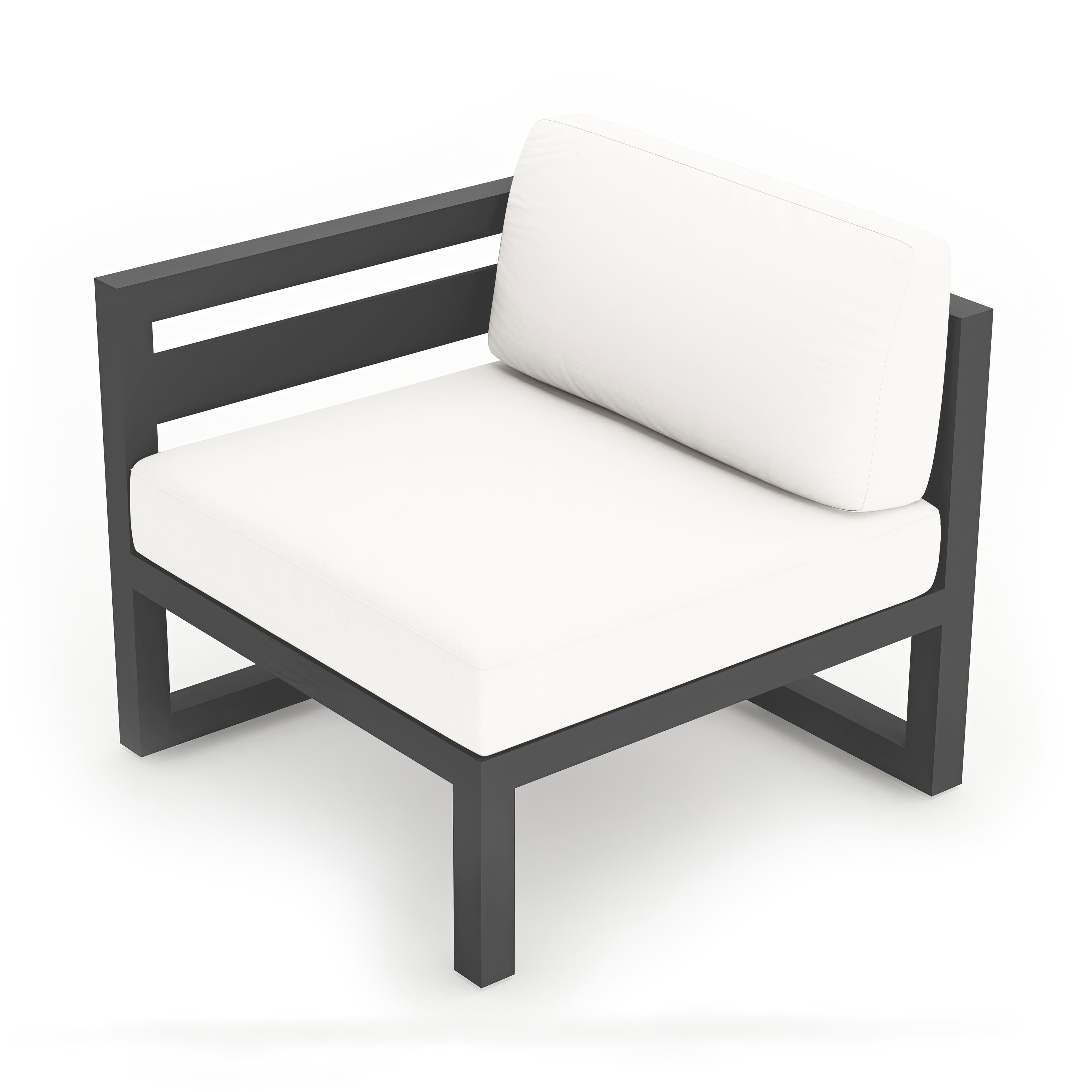 Avion Left Arm Section - Slate - Canvas Natural