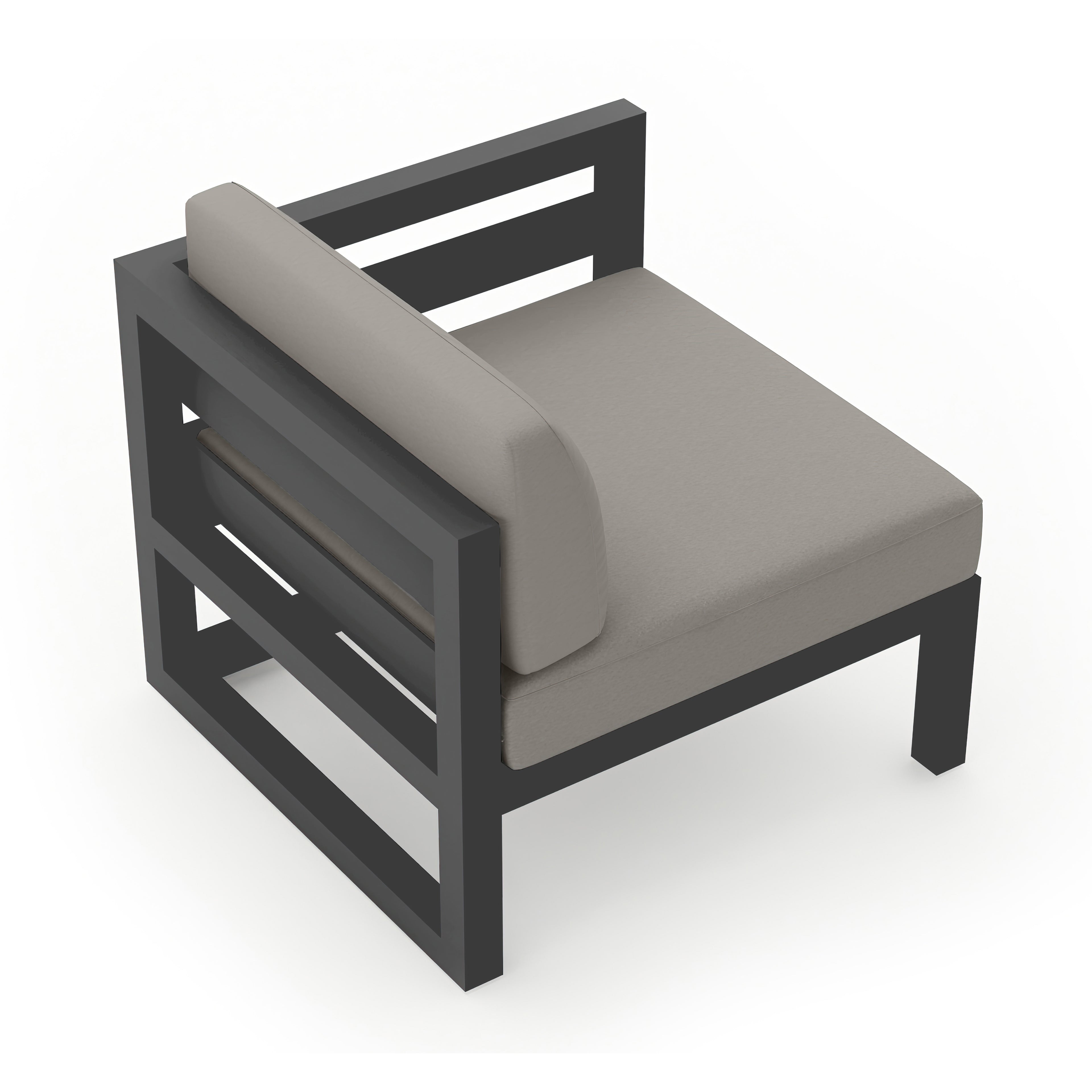 Avion Right Arm Section - Slate - Canvas Charcoal