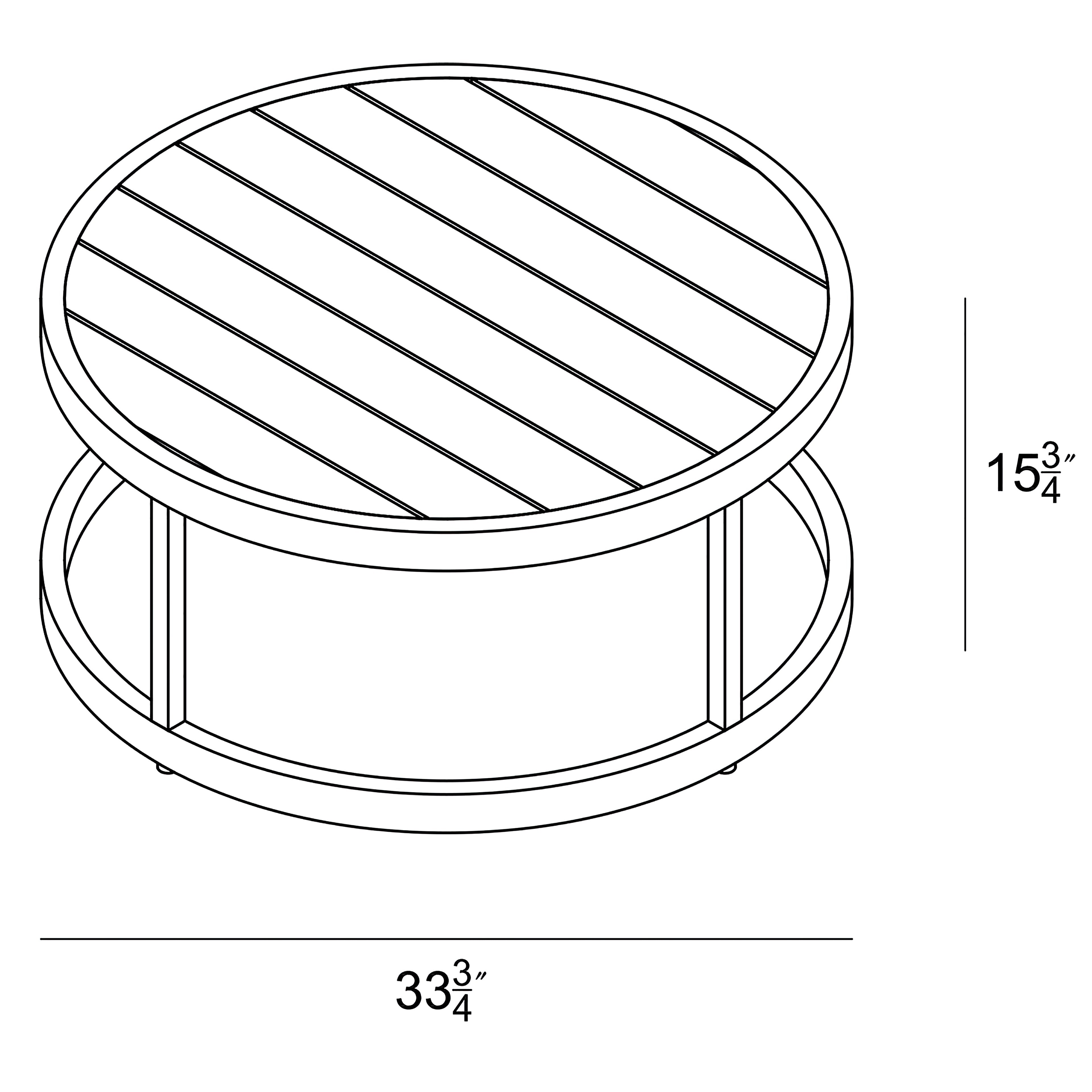 Avion Round Coffee Table - Black