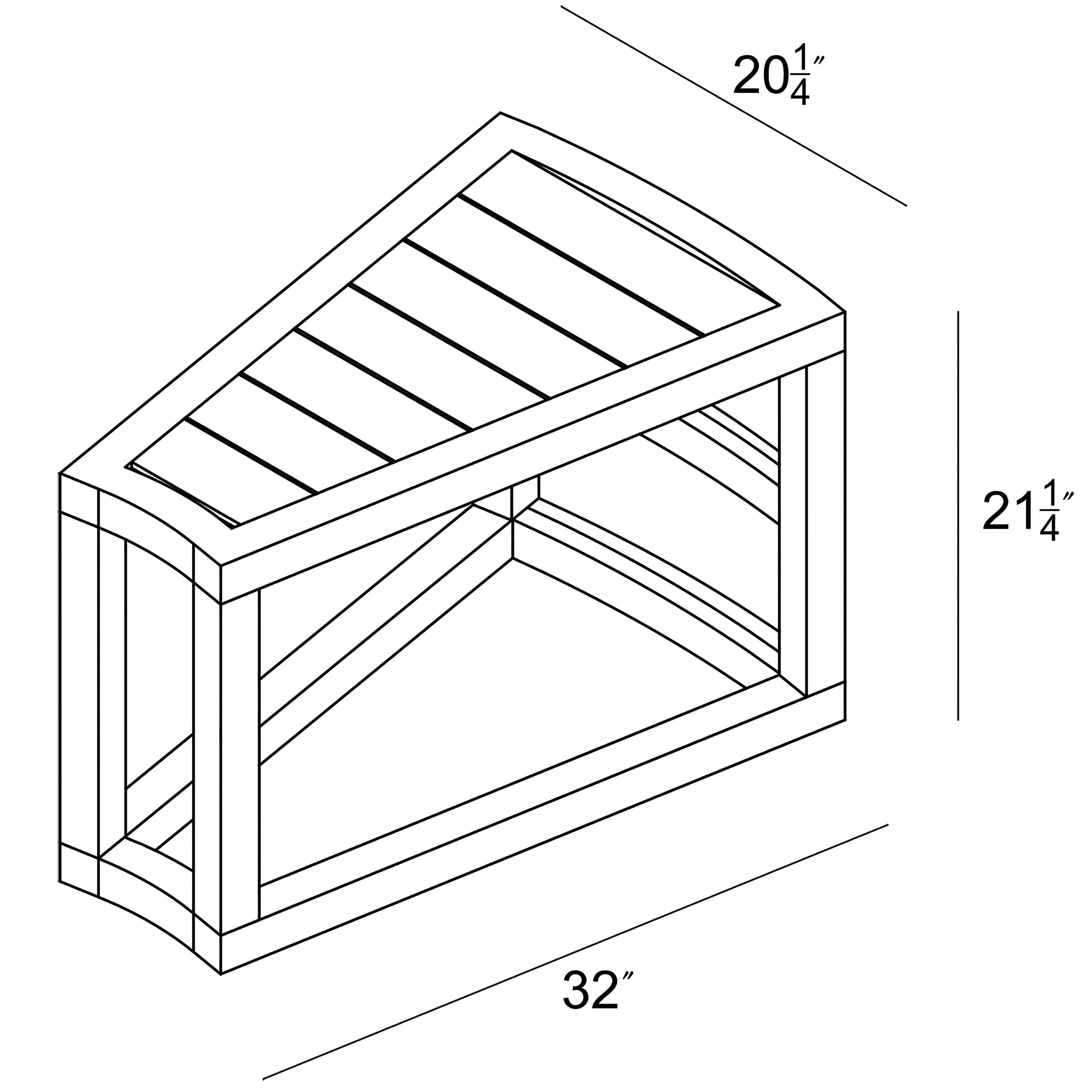 Avion Wedge End Table - Slate