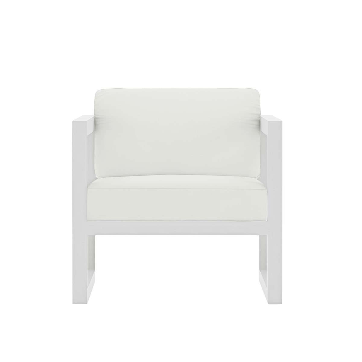 Avion Club Chair#Finish_White#Fabric_Canvas Natural