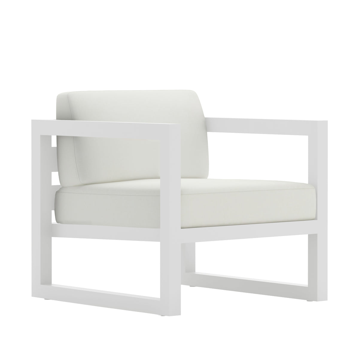 Avion Club Chair#Finish_White#Fabric_Canvas Natural
