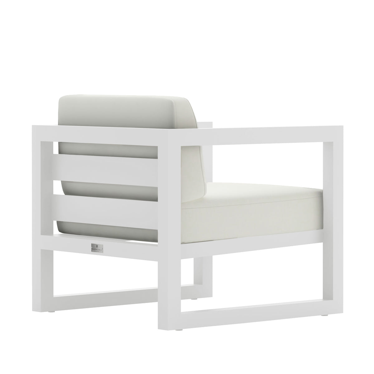 Avion Club Chair#Finish_White#Fabric_Canvas Natural