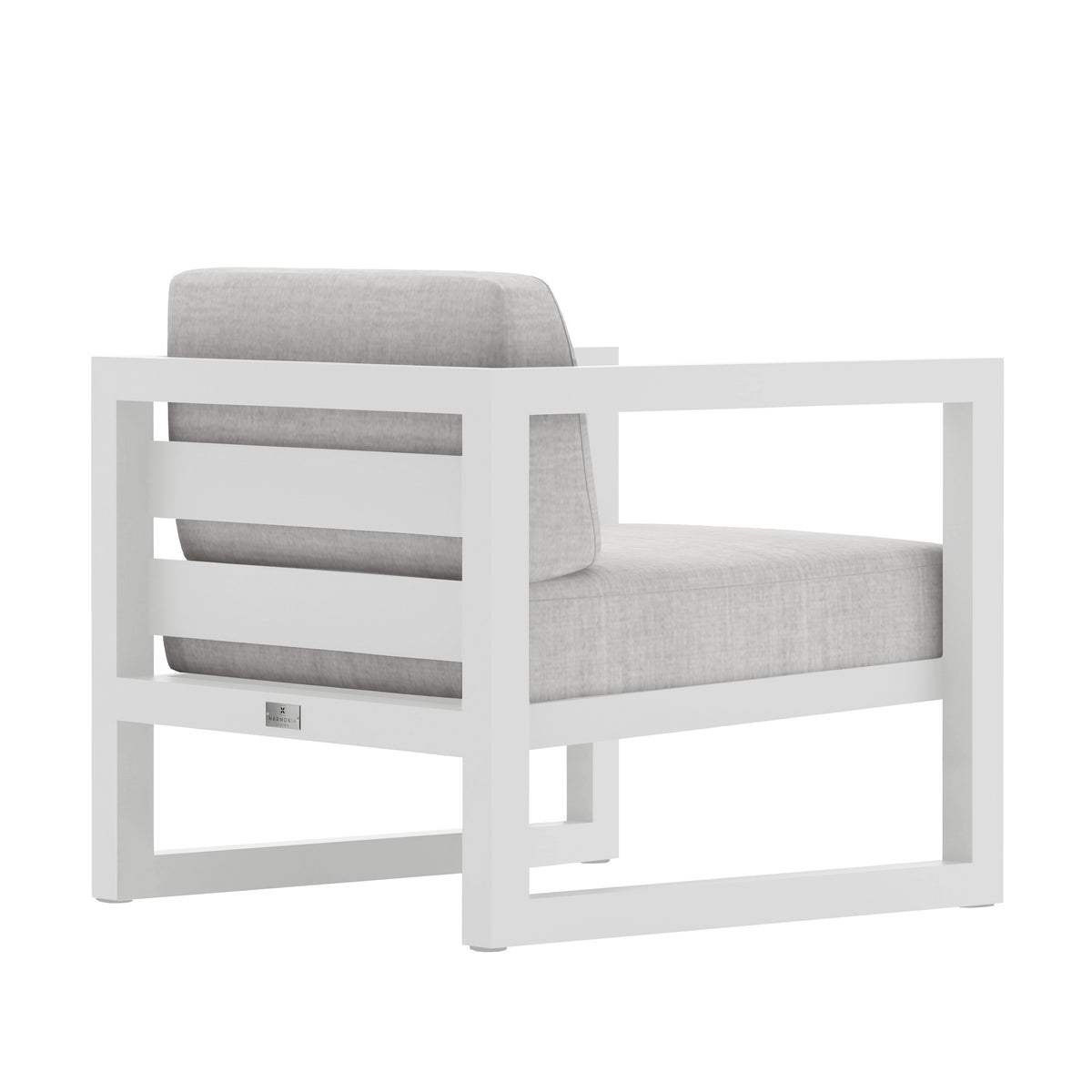 Avion Club Chair#Finish_White#Fabric_Cast Silver