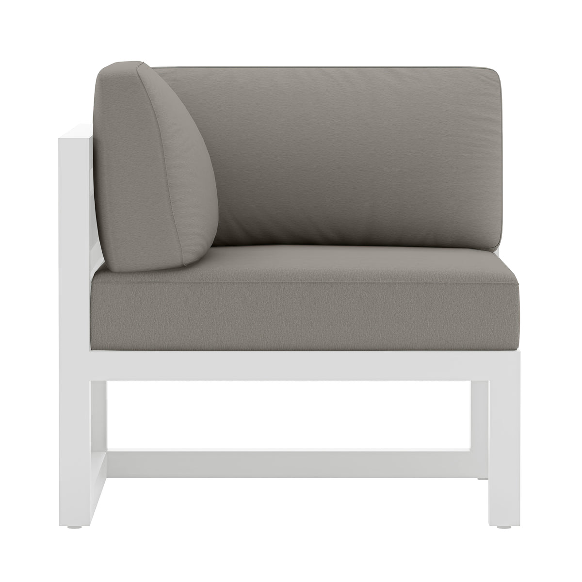 Avion Corner Section#Finish_White#Fabric_Canvas Charcoal