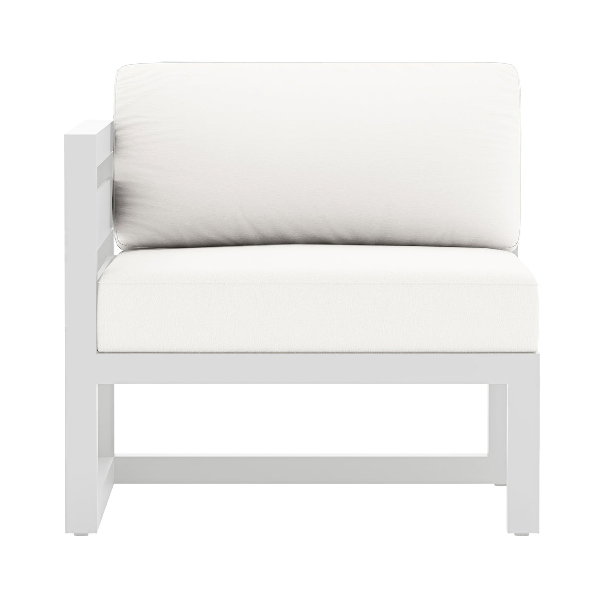 Avion Left Arm Section#Finish_White#Fabric_Canvas Natural