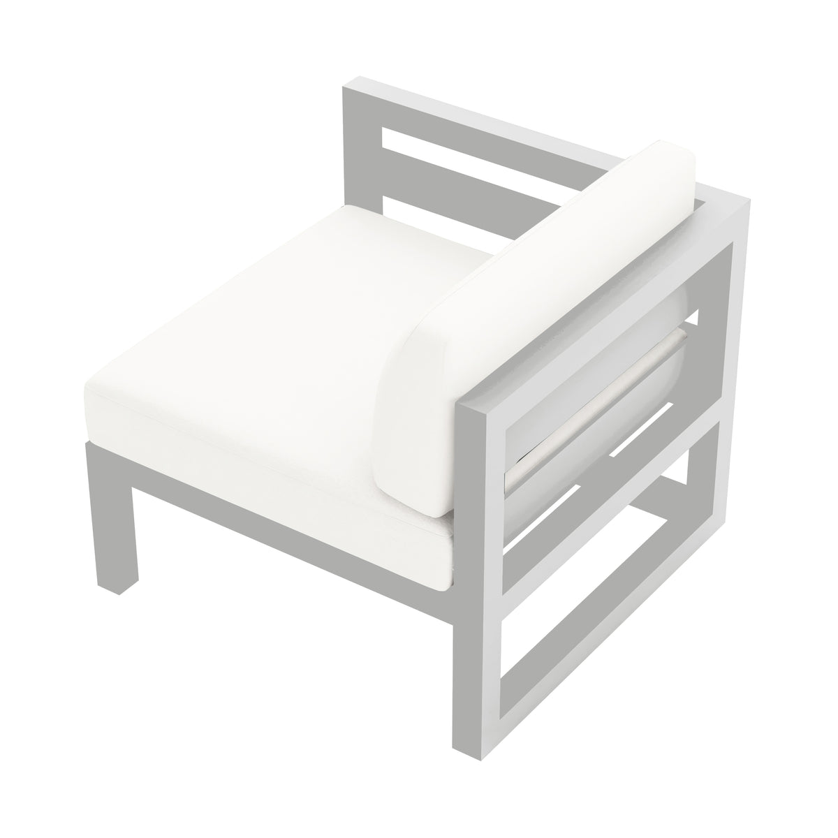 Avion Left Arm Section#Finish_White#Fabric_Canvas Natural