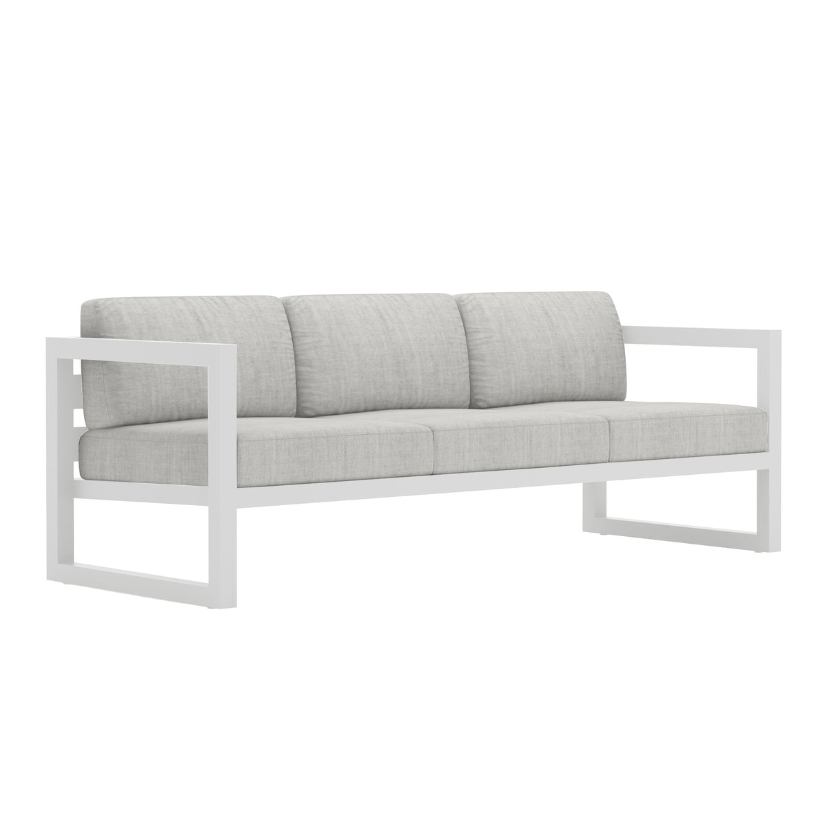 Avion Sofa#Finish_White#Fabric_Cast Silver