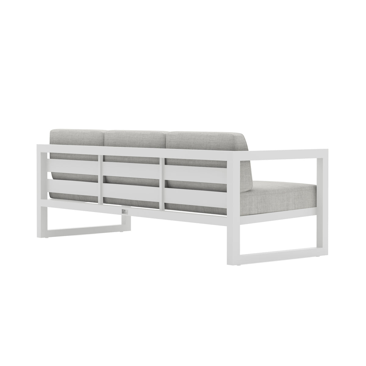 Avion Sofa#Finish_White#Fabric_Cast Silver