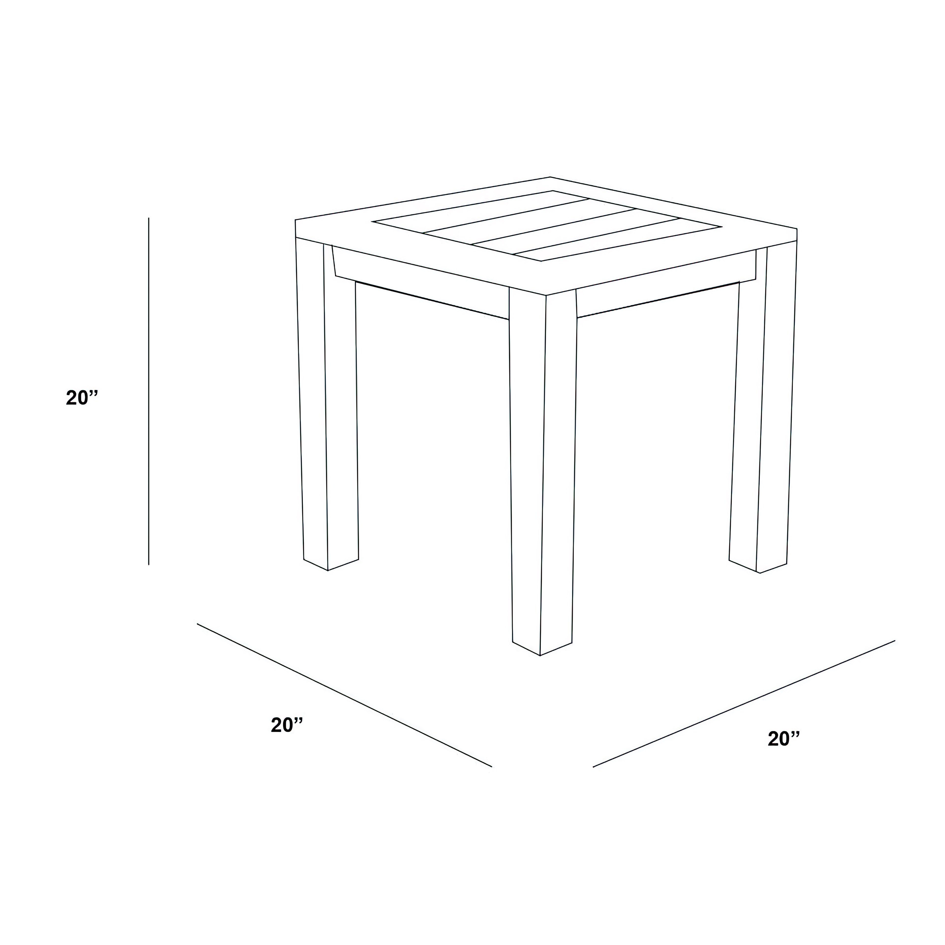 Classic Teak Sq. Side Table