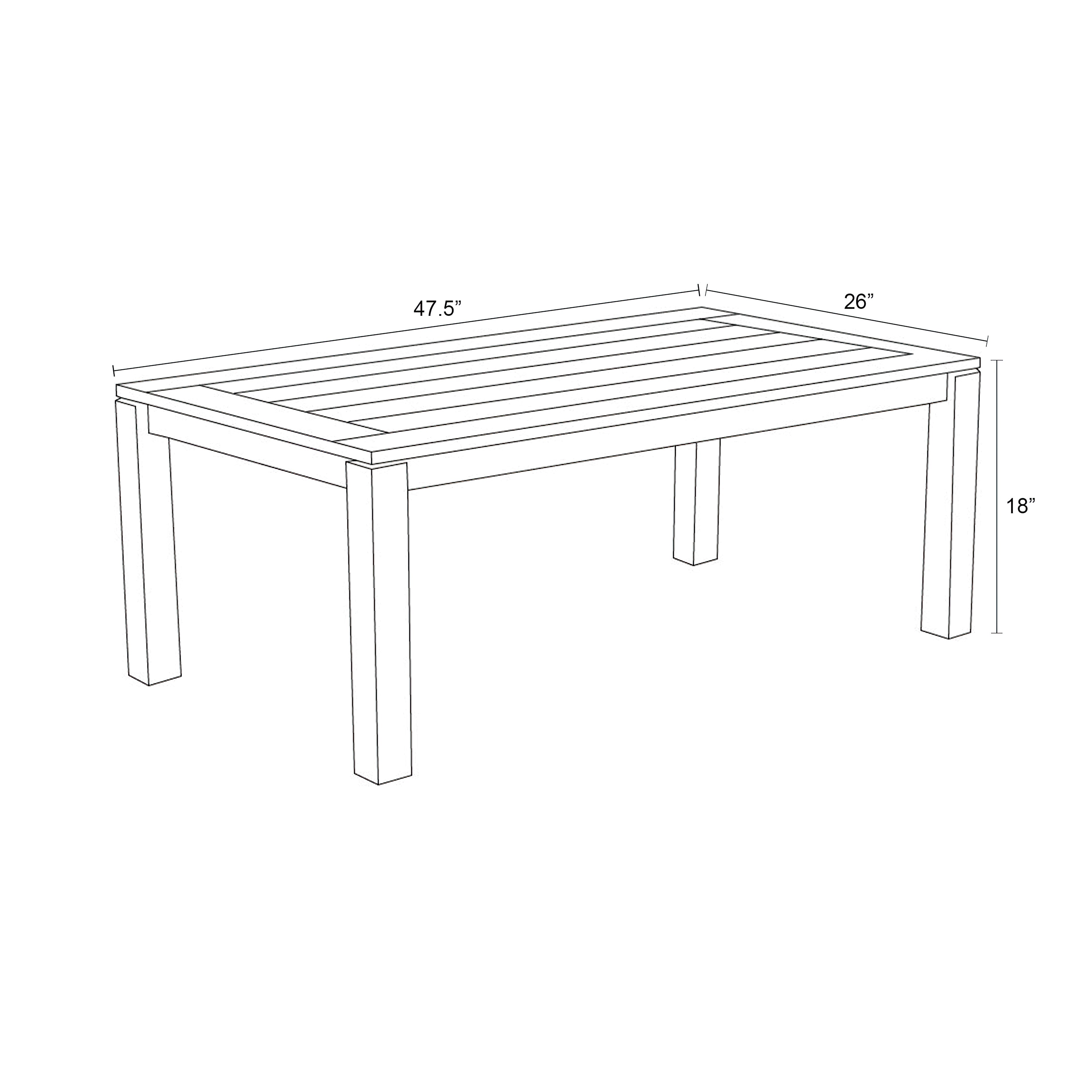 Classic Teak Rec. Coffee Table