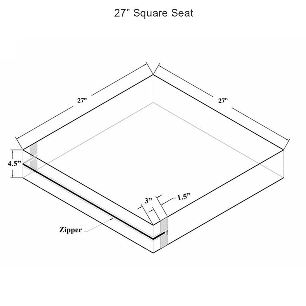 27" Square Seat Cushion
