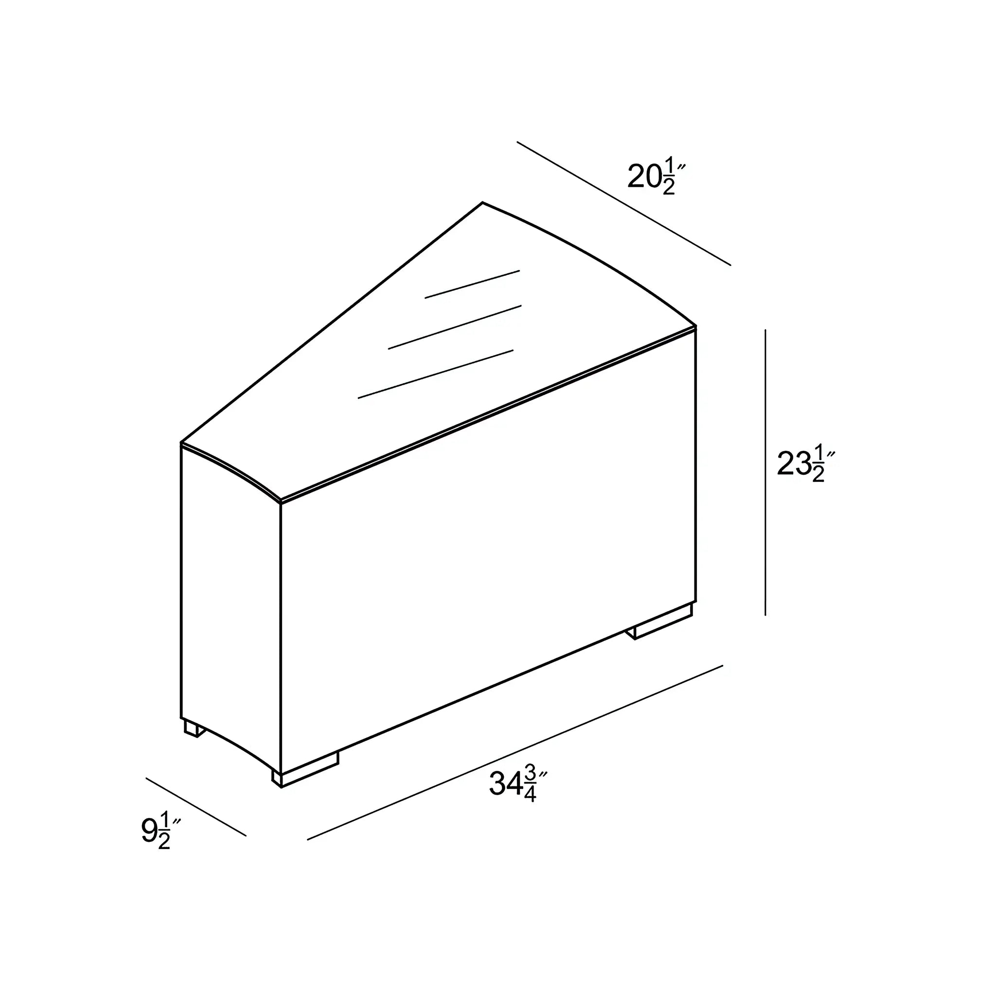 Harmonia Living Dune Aluminum Wedge End Table 5