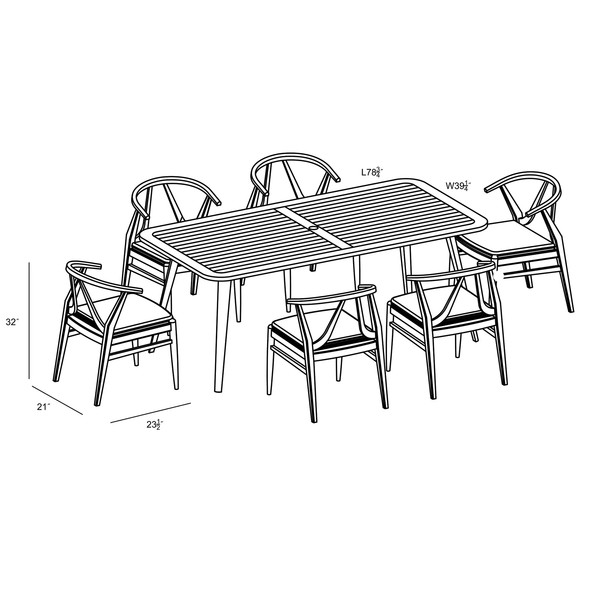 Harmonia Living Holland 7 Piece Dining Set 44