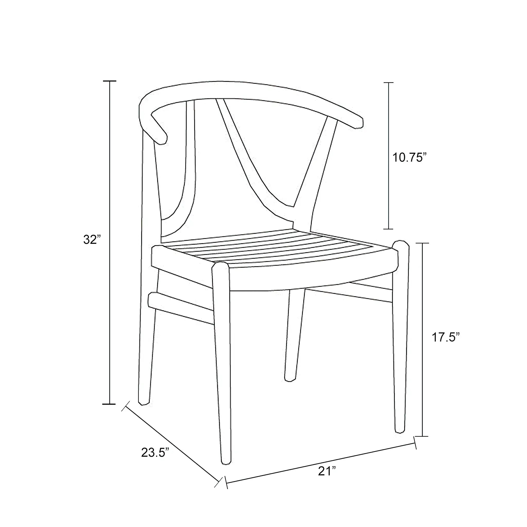 Harmonia Living Holland Teak Dining Chair 63