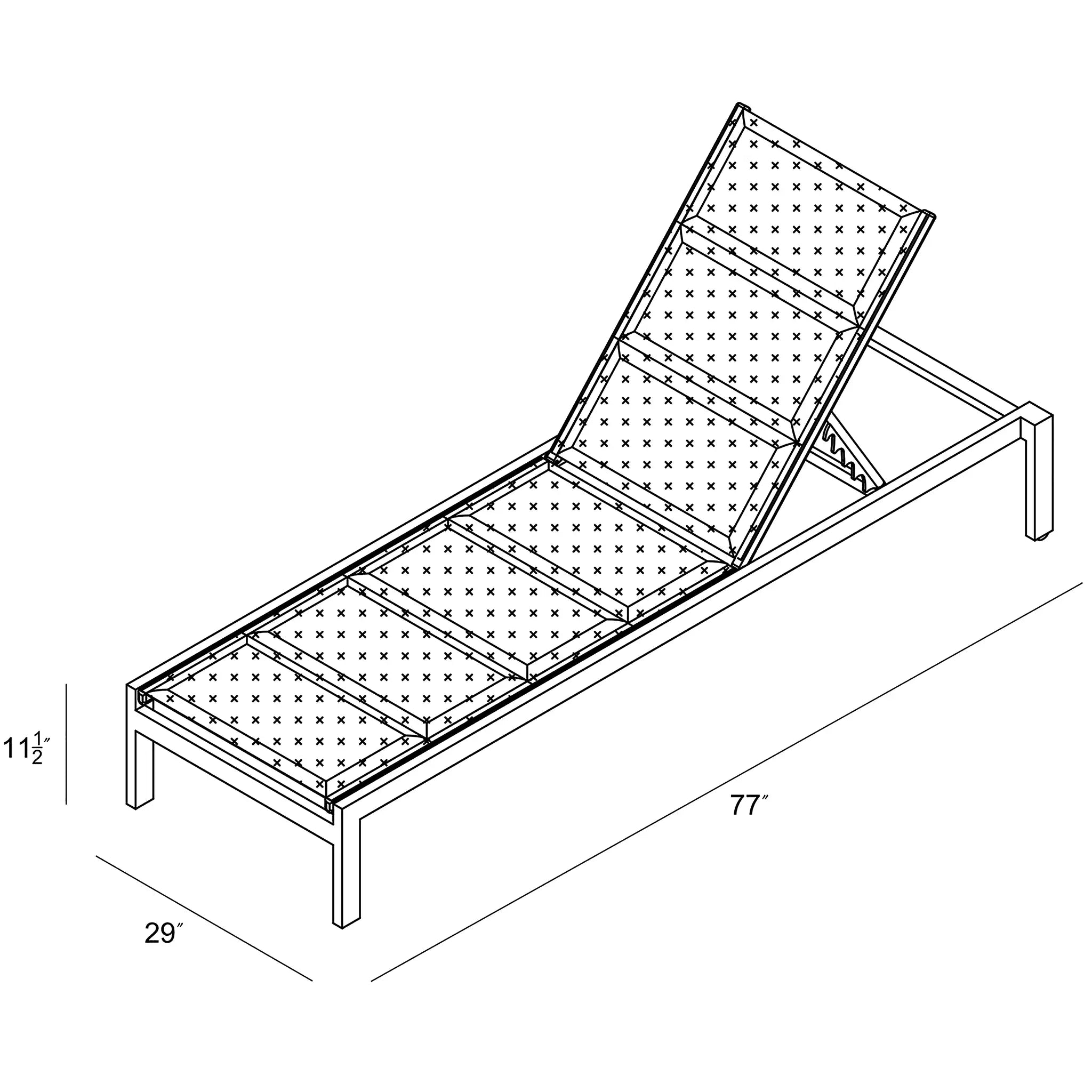 Harmonia Living Lift Aluminum Reclining Chaise Lounge-(Set of 2) - Black/Black 3