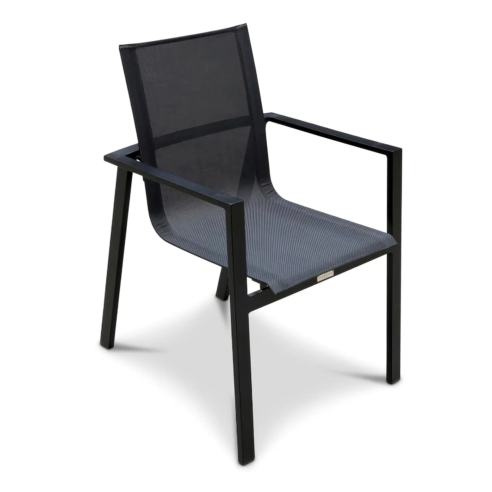Harmonia Living Lift Aluminum Dining Arm Chair - Black/Black 2