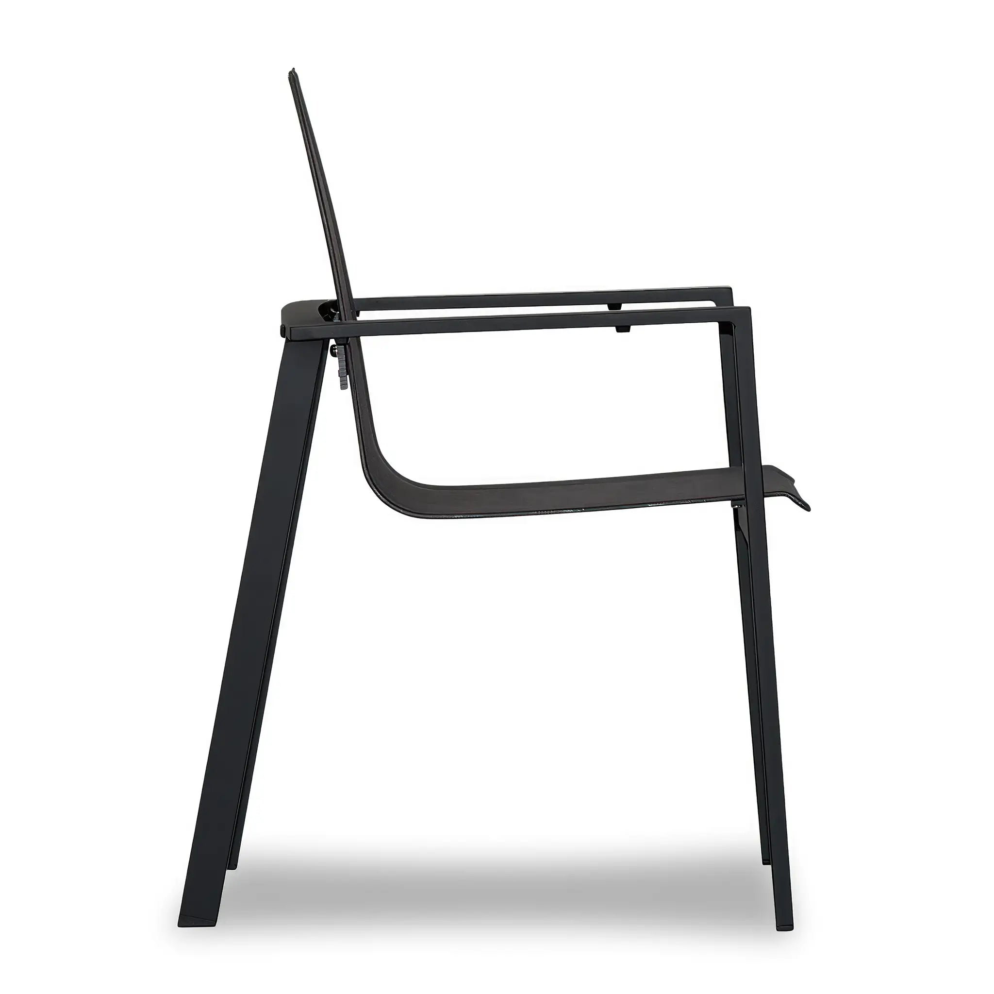 Harmonia Living Lift Aluminum Dining Arm Chair - Black/Black 3