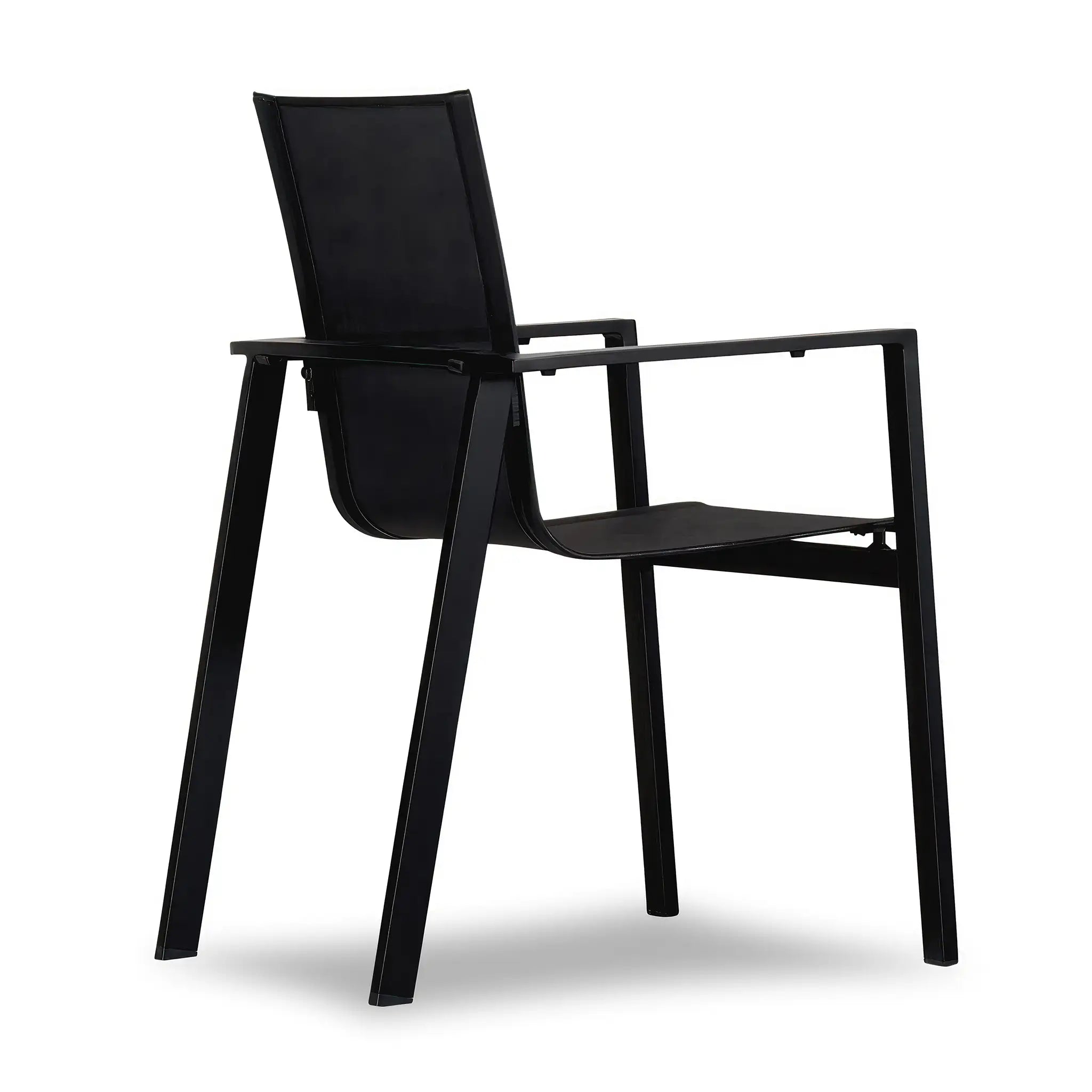 Harmonia Living Lift Aluminum Dining Arm Chair - Black/Black 4