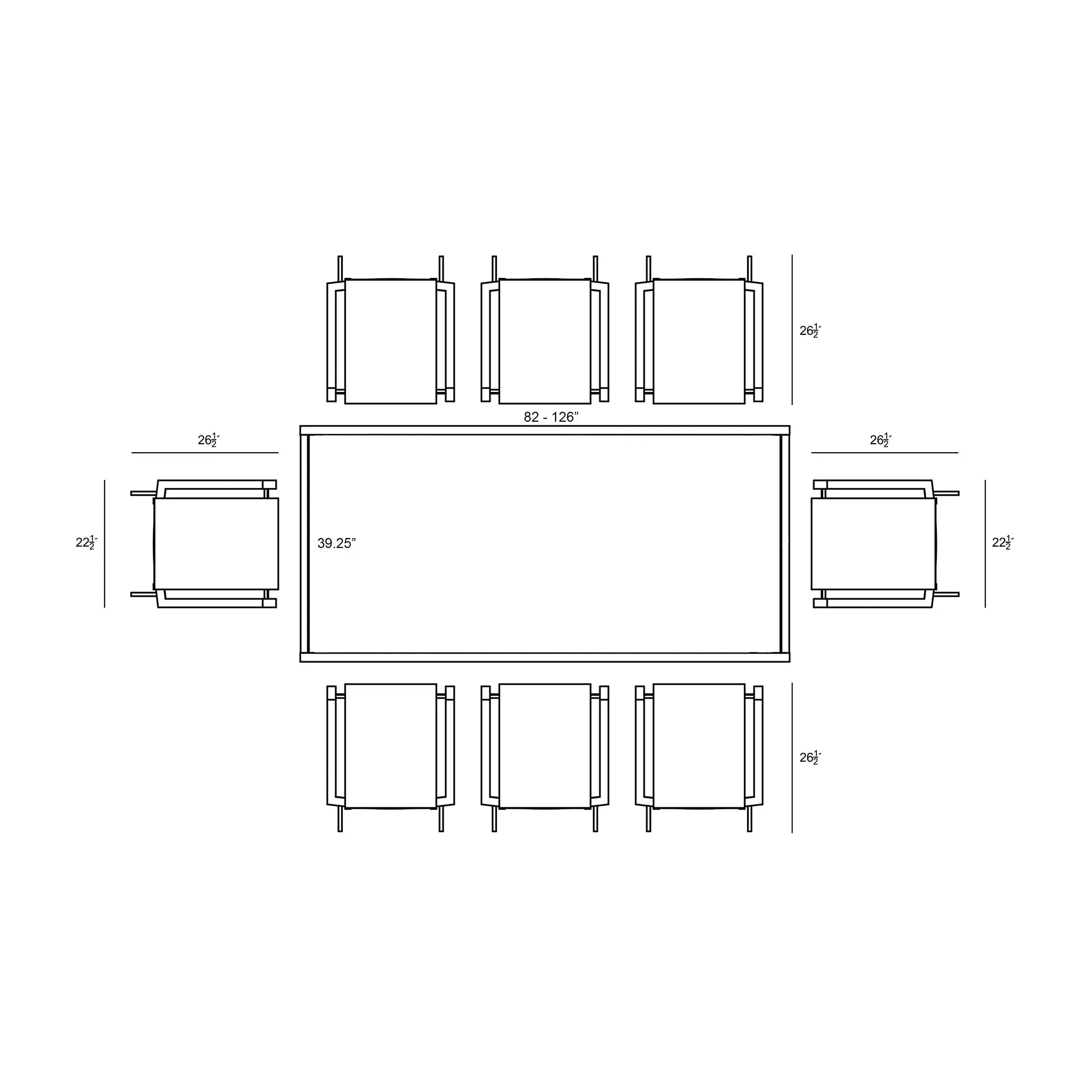 Harmonia Living Lift 9 Piece Aluminum Extendable Dining Set - Slate 16
