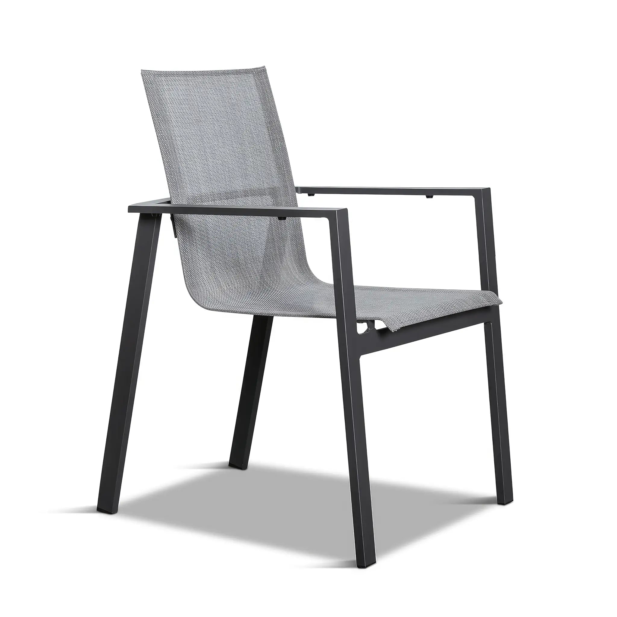 Harmonia Living Lift Aluminum Dining Arm Chair - Slate 2