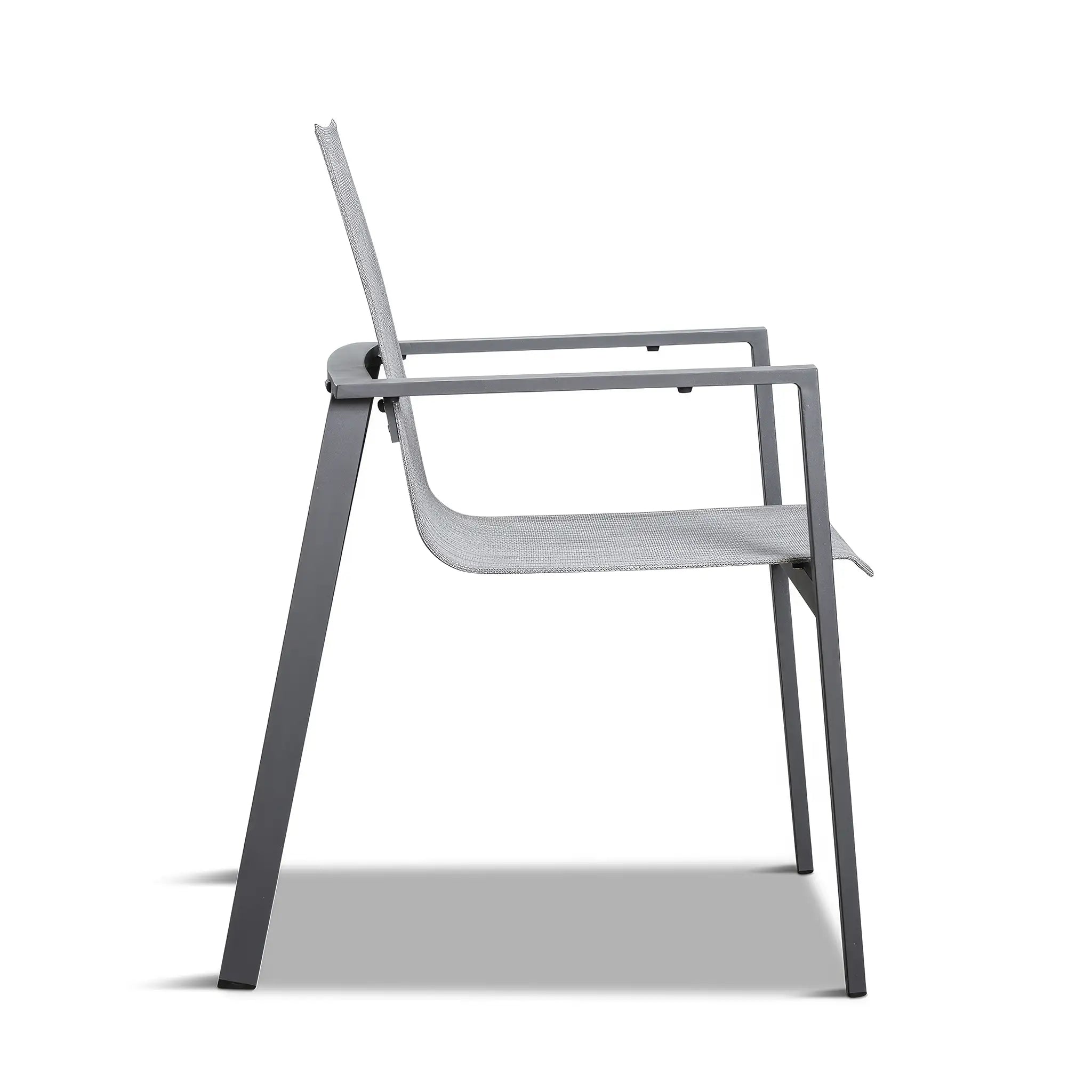 Harmonia Living Lift Aluminum Dining Arm Chair - Slate 3