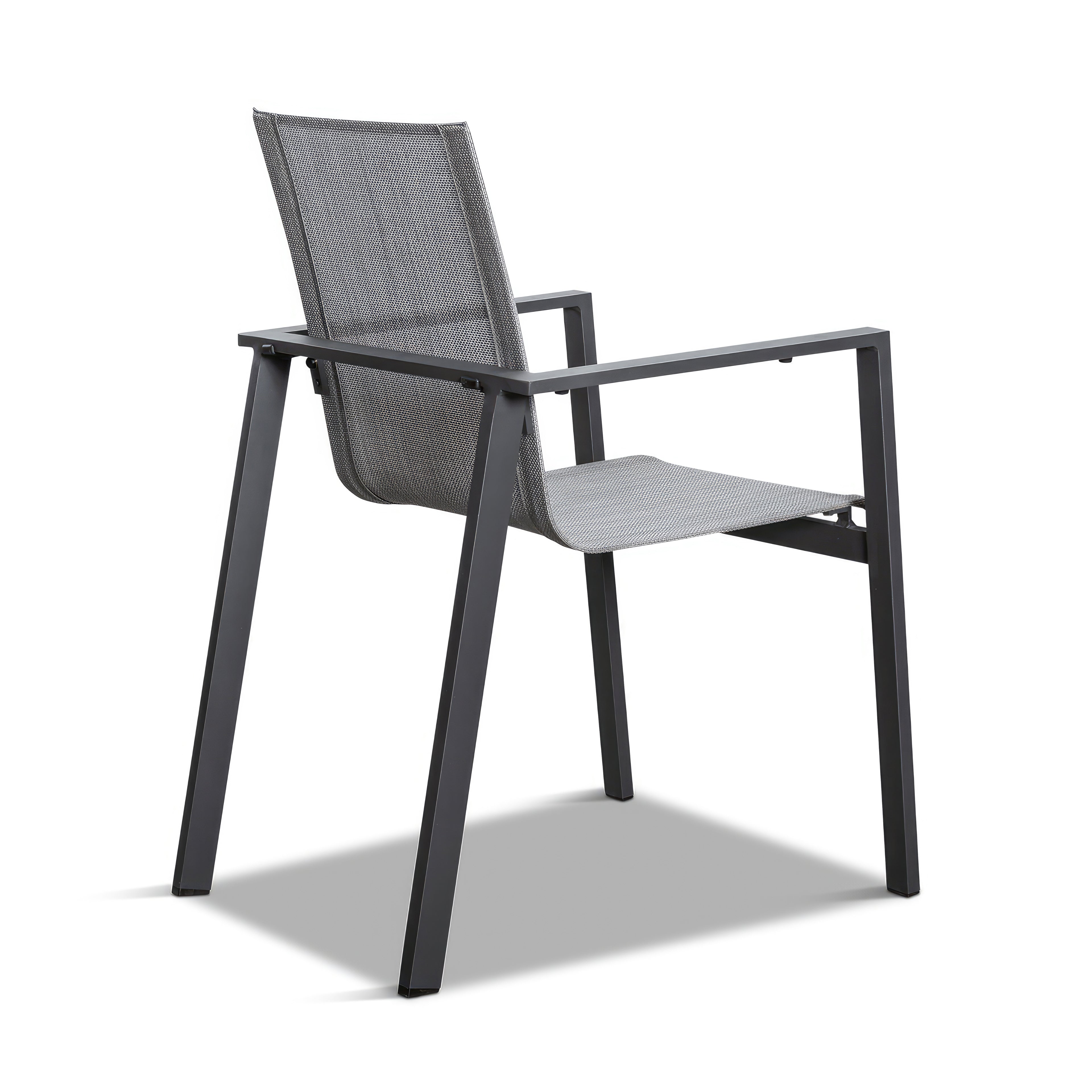 Lift Aluminum Dining Arm Chair#Finish_Slate