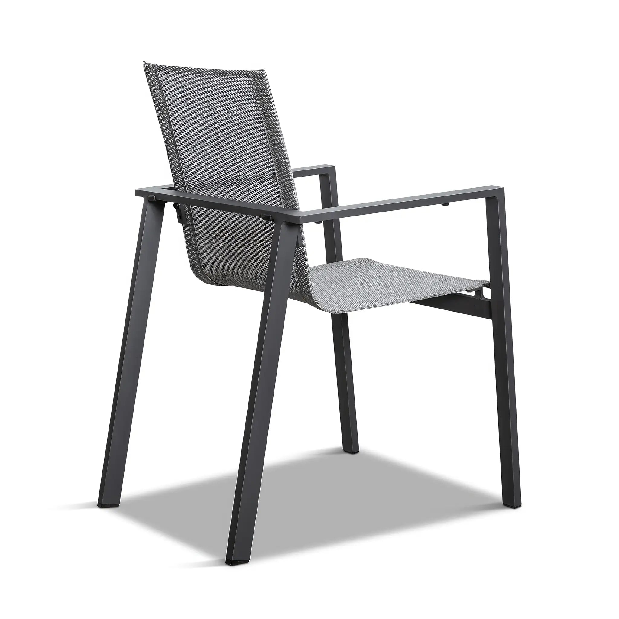 Harmonia Living Lift Aluminum Dining Arm Chair - Slate 4