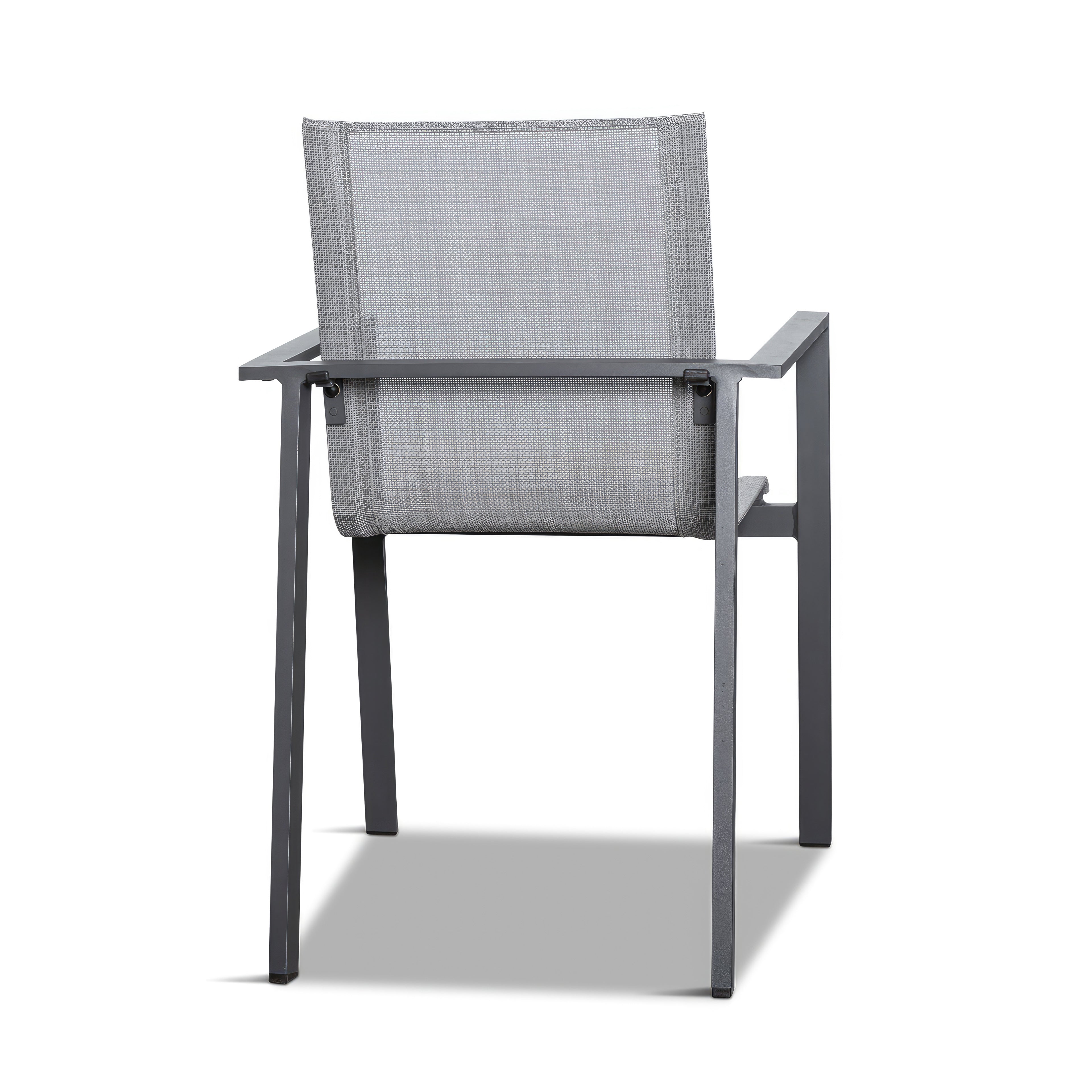 Lift Aluminum Dining Arm Chair#Finish_Slate