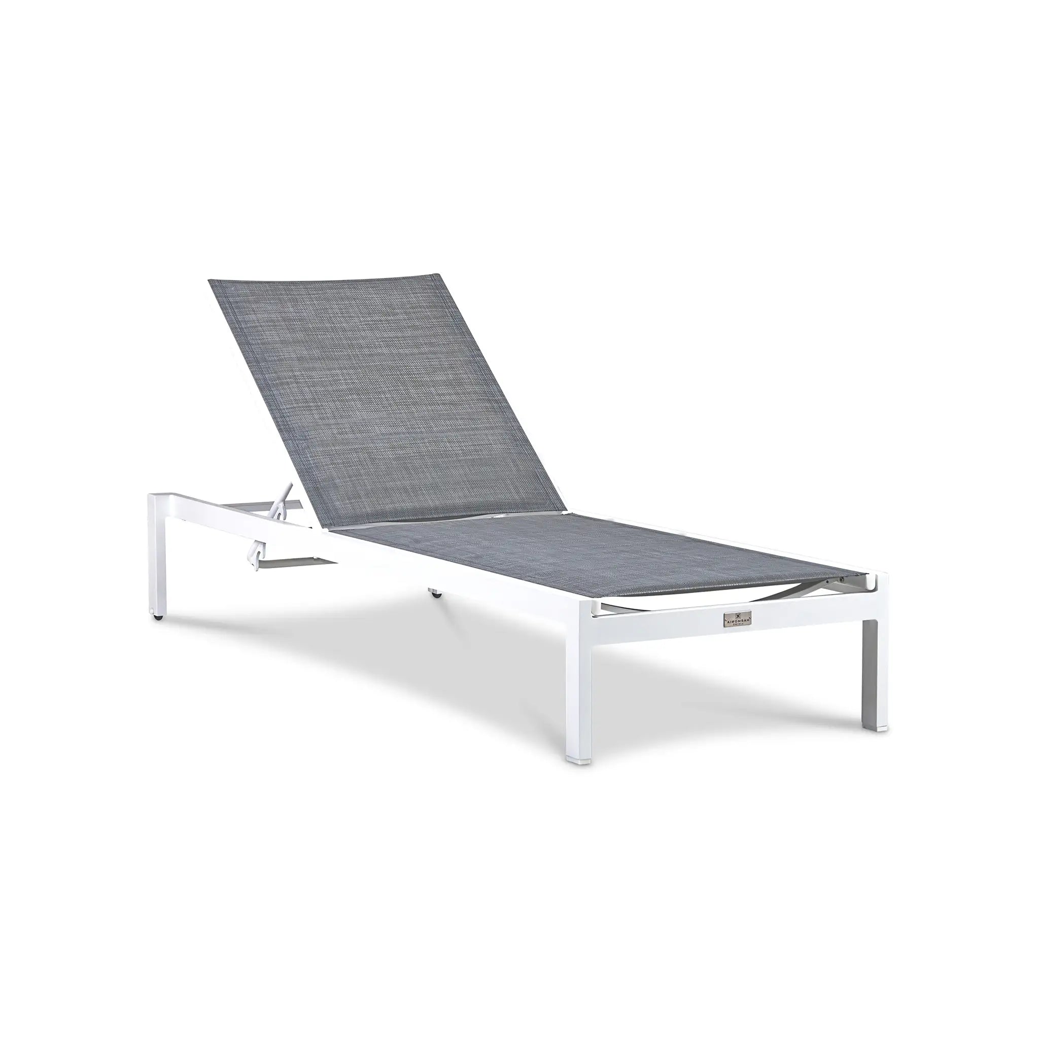Harmonia Living Lift Aluminum Reclining Chaise Lounge-(Set of 2) - White 3