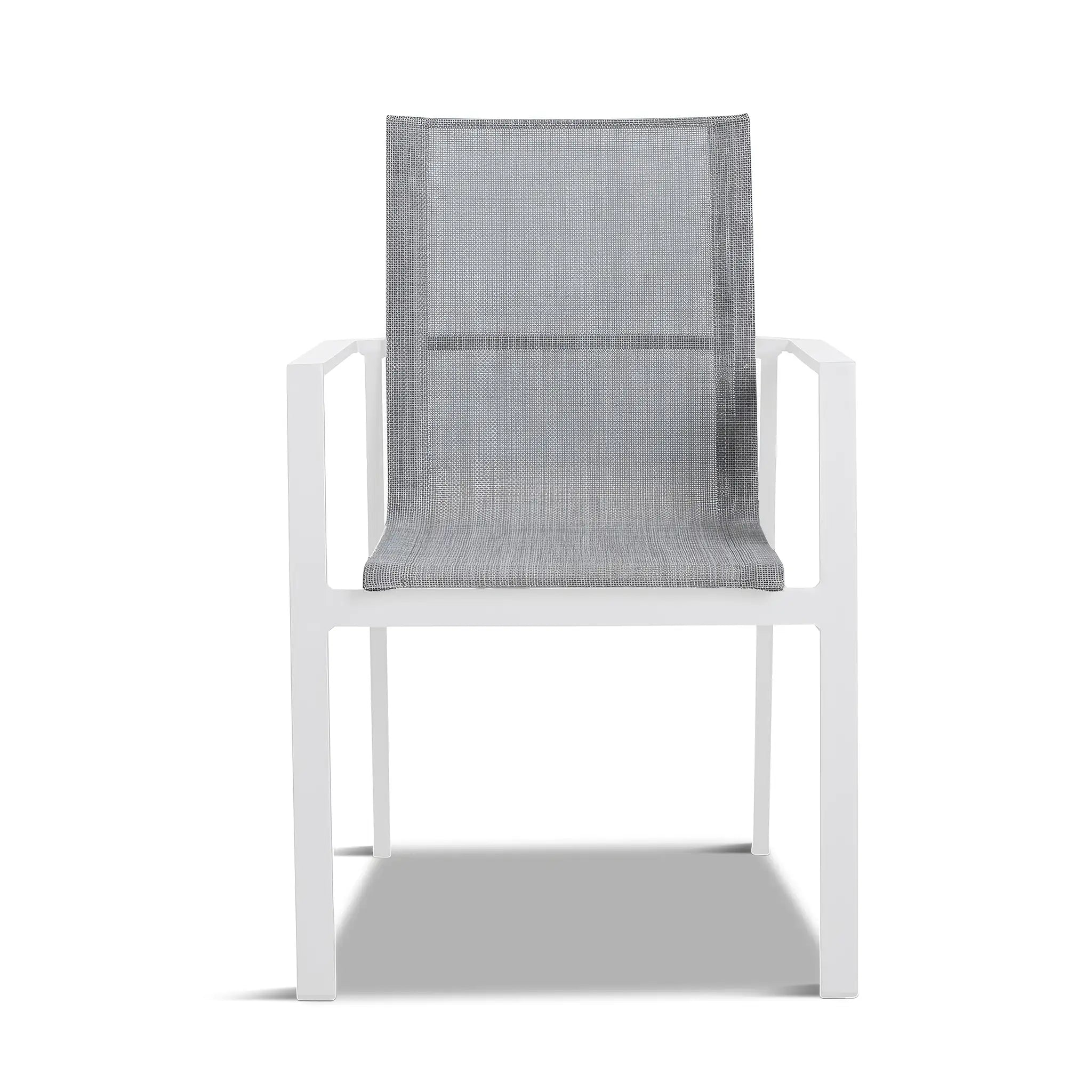 Harmonia Living Lift Aluminum Dining Arm Chair - White 1