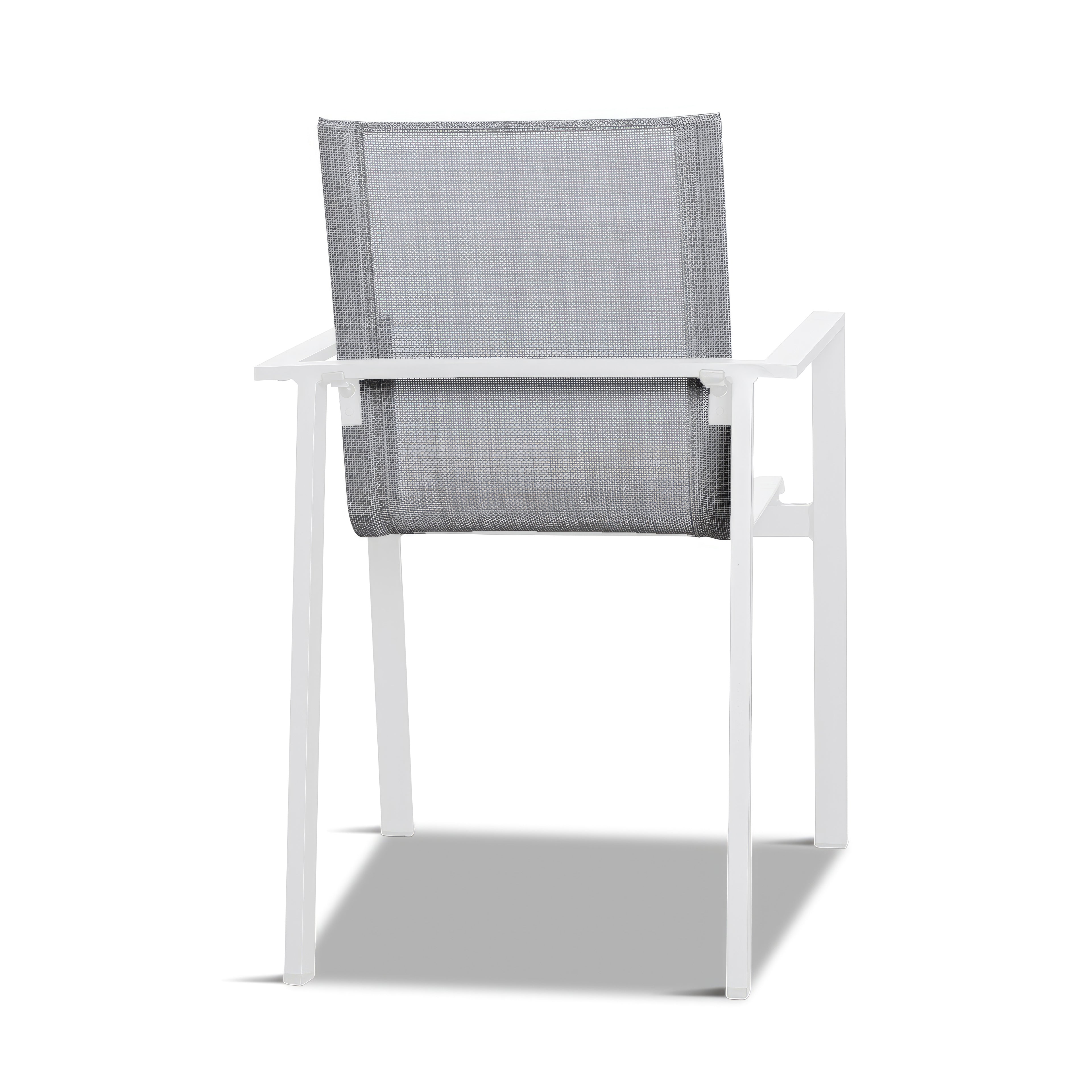 Lift Aluminum Dining Arm Chair#Finish_White