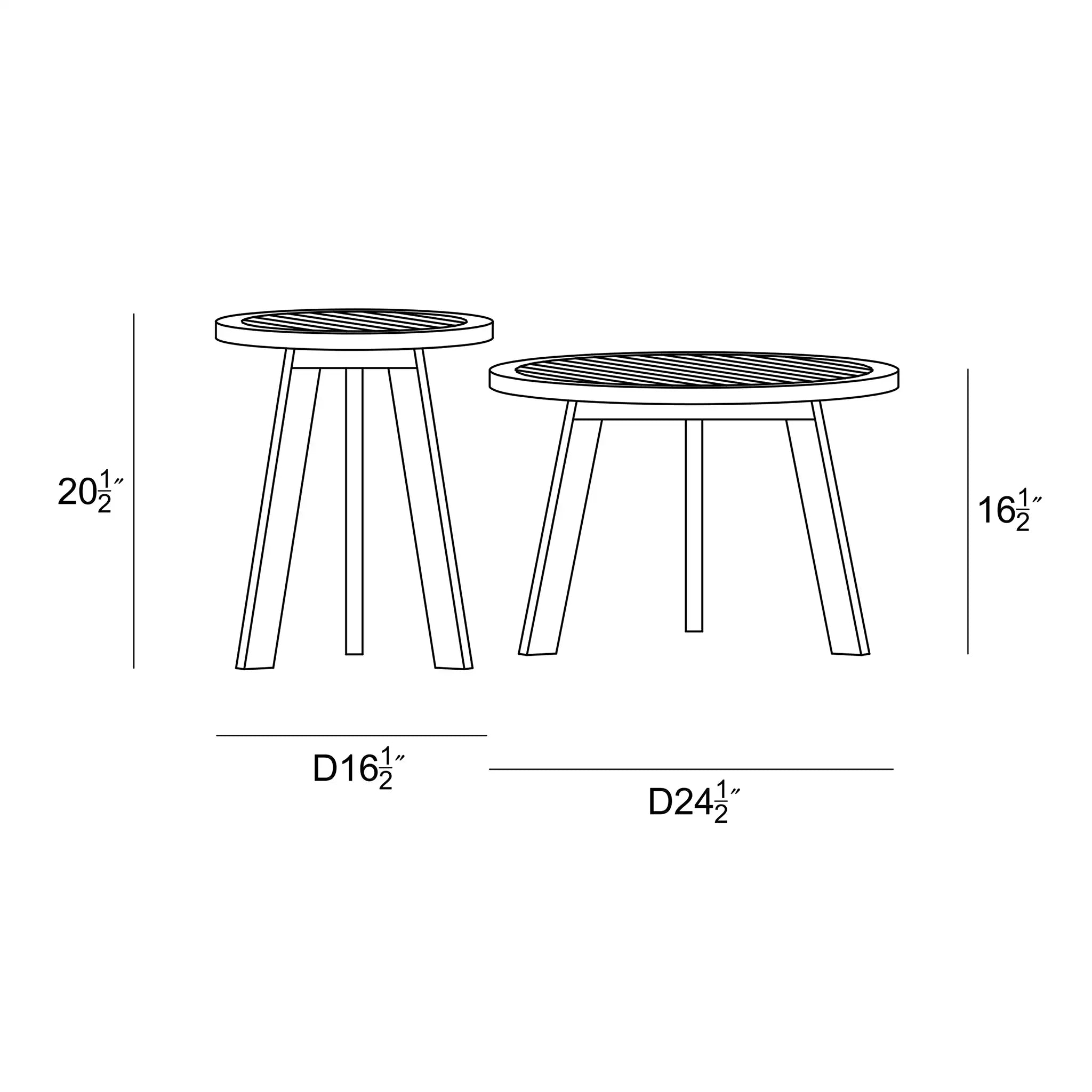 Harmonia Living Link 2 Piece End Tables Set 4