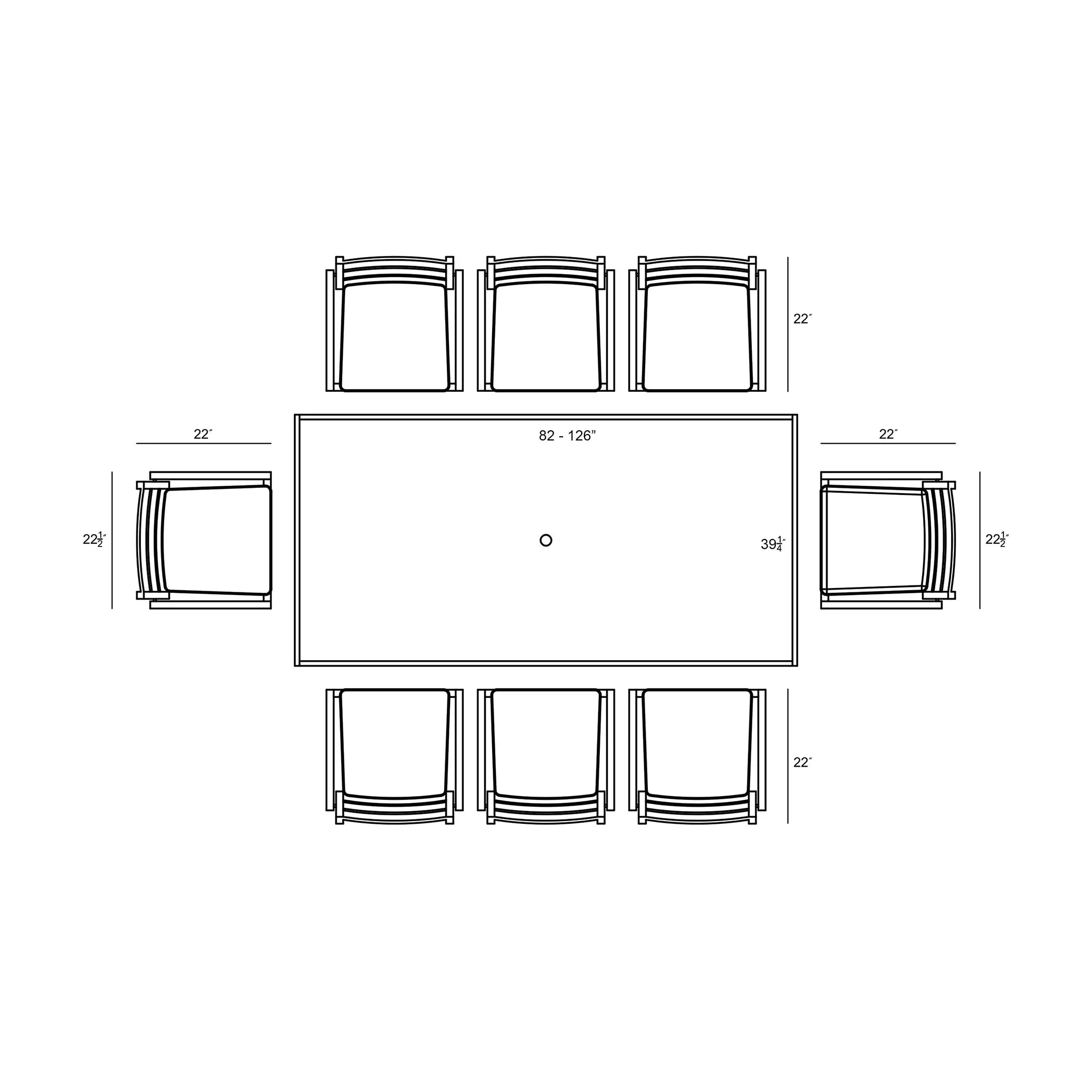 Harmonia Living Pacifica 9 Piece Aluminum Extendable Dining Set - Black 70