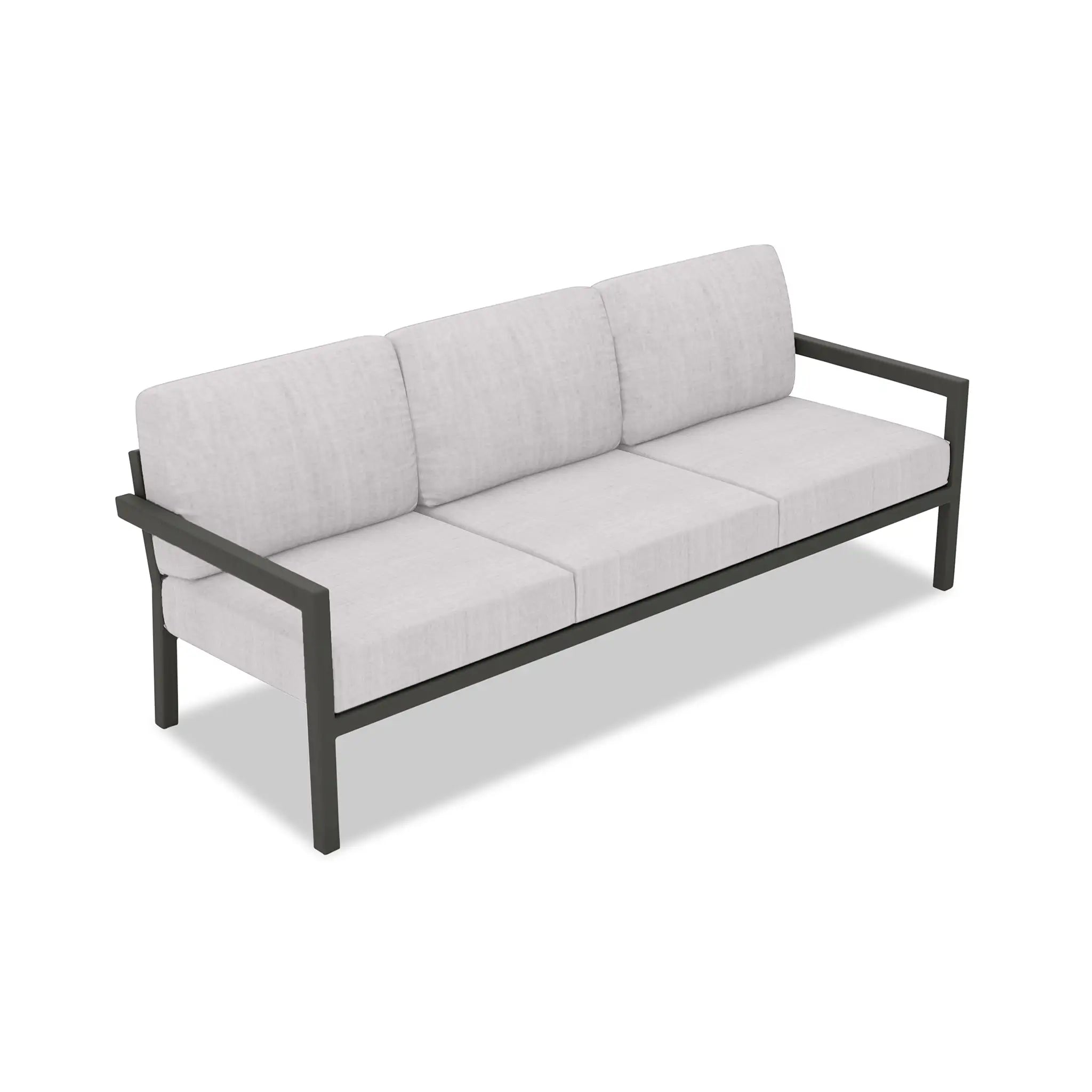 Pacifica Aluminum Sofa - Slate#Finish_Slate#Fabric_Cast Silver