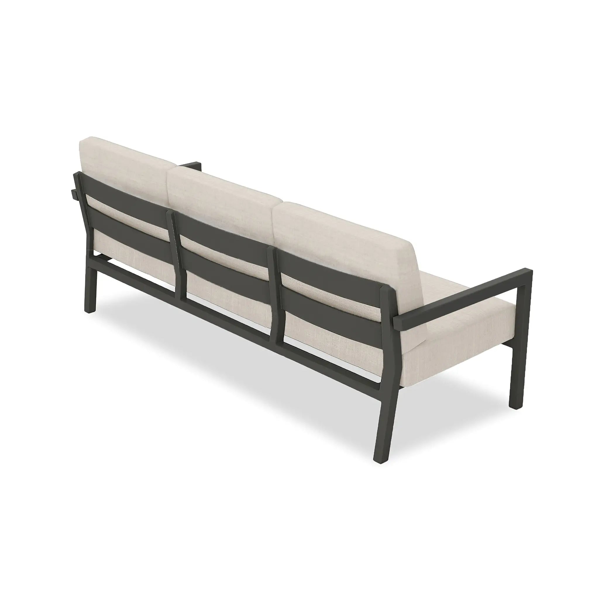 Pacifica Aluminum Sofa - Slate#Finish_Slate#Fabric_Cast Silver