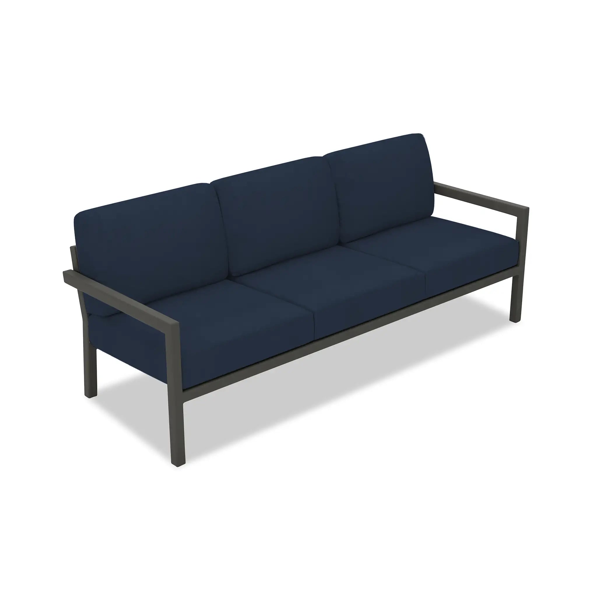 Pacifica Aluminum Sofa - Slate#Finish_Slate#Fabric_Spectrum Indigo