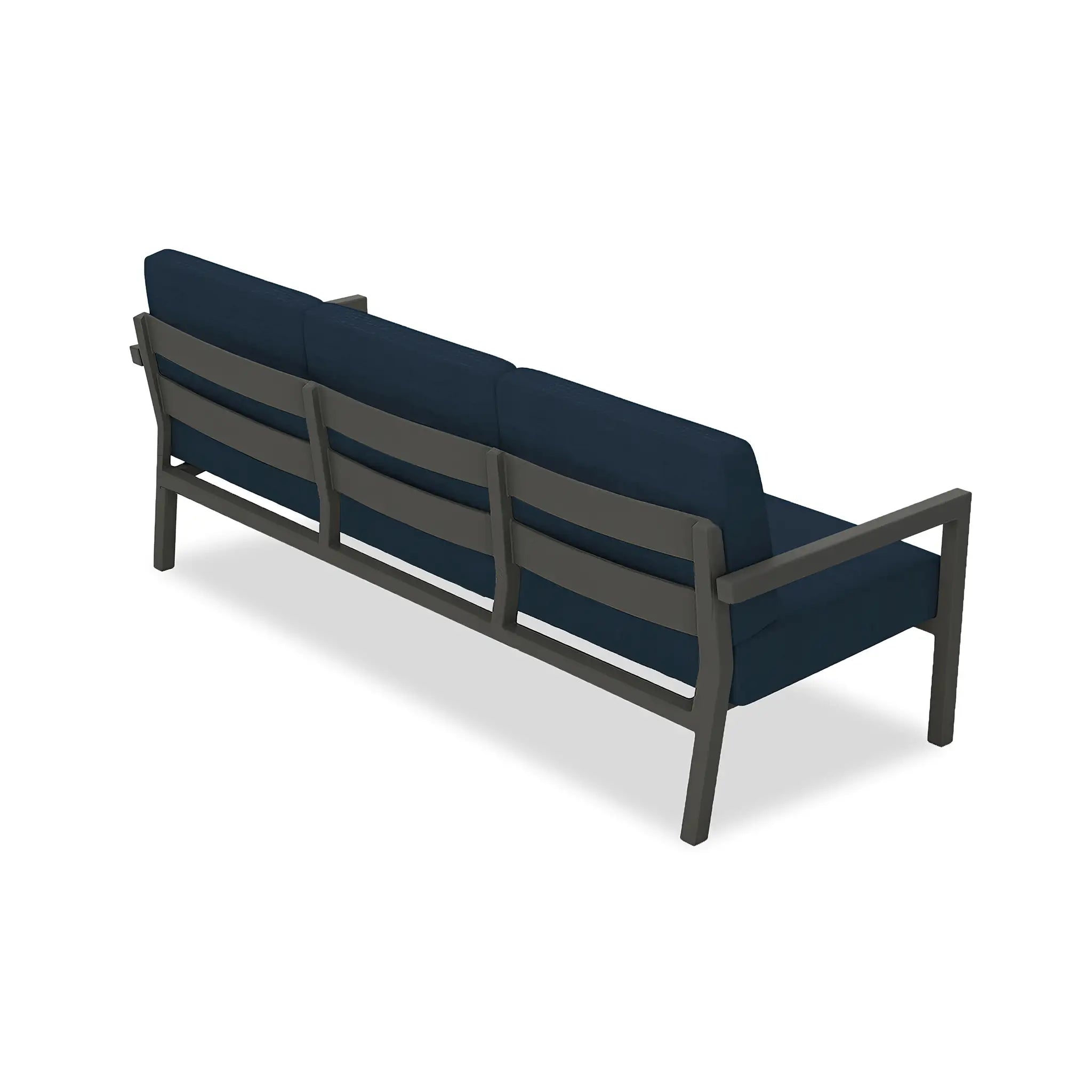 Pacifica Aluminum Sofa - Slate#Finish_Slate#Fabric_Spectrum Indigo