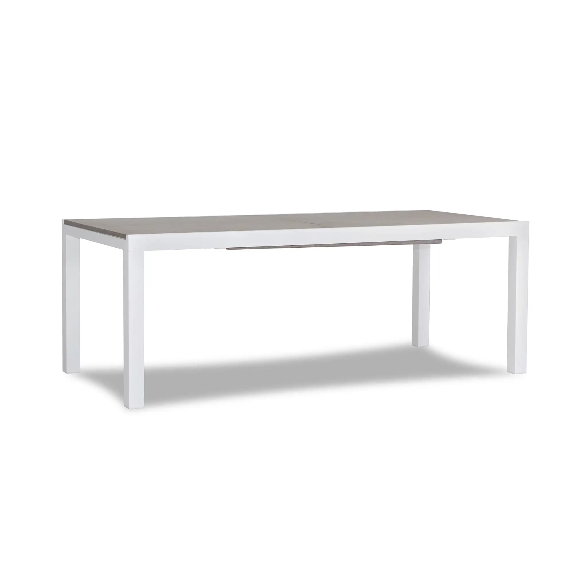Harmonia Living Pacifica 13 Piece Aluminum Extendable Dining Set - White/Barnwood 49