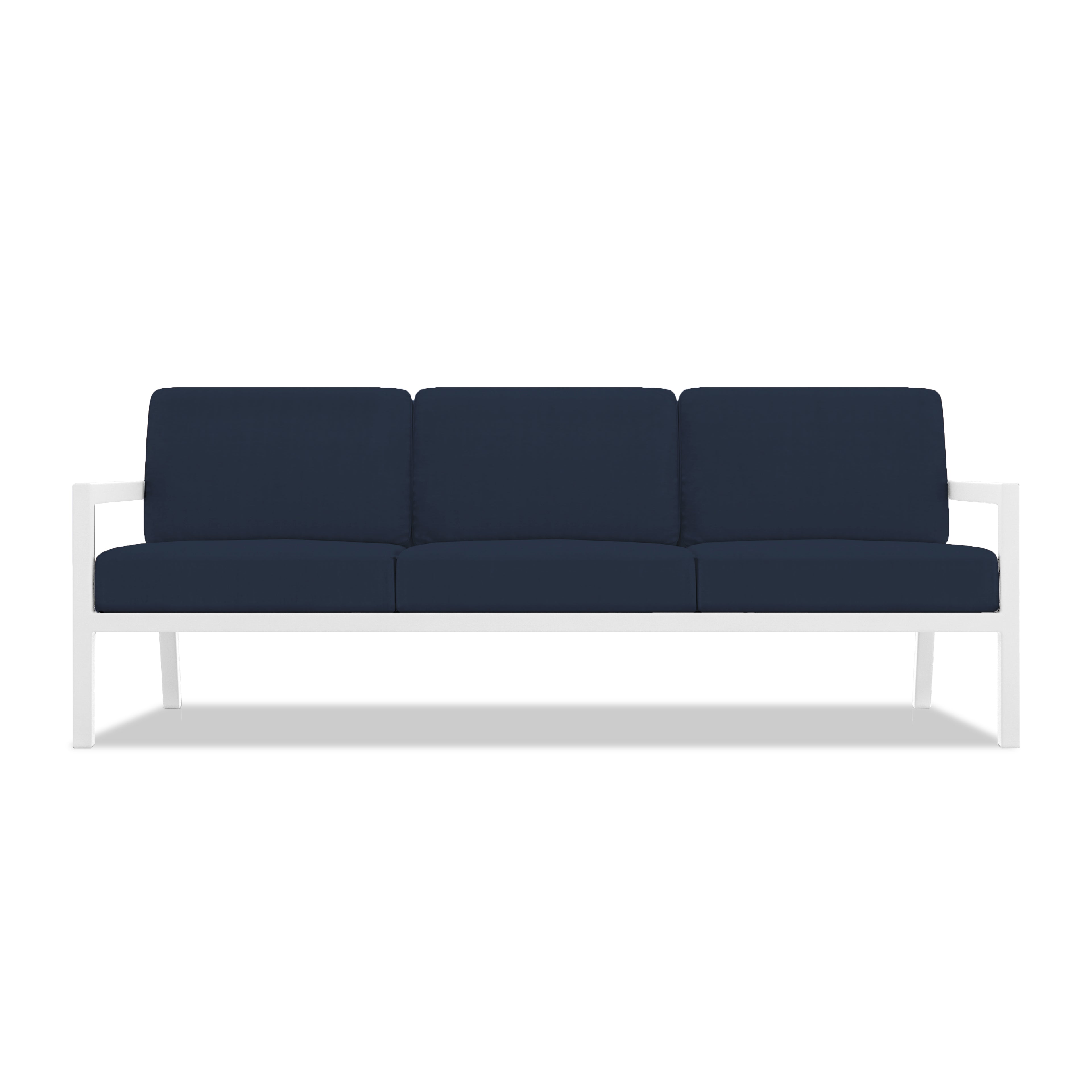 Pacifica 3 Piece Sofa Loveseat Set#Finish_White#Fabric_Spectrum Indigo