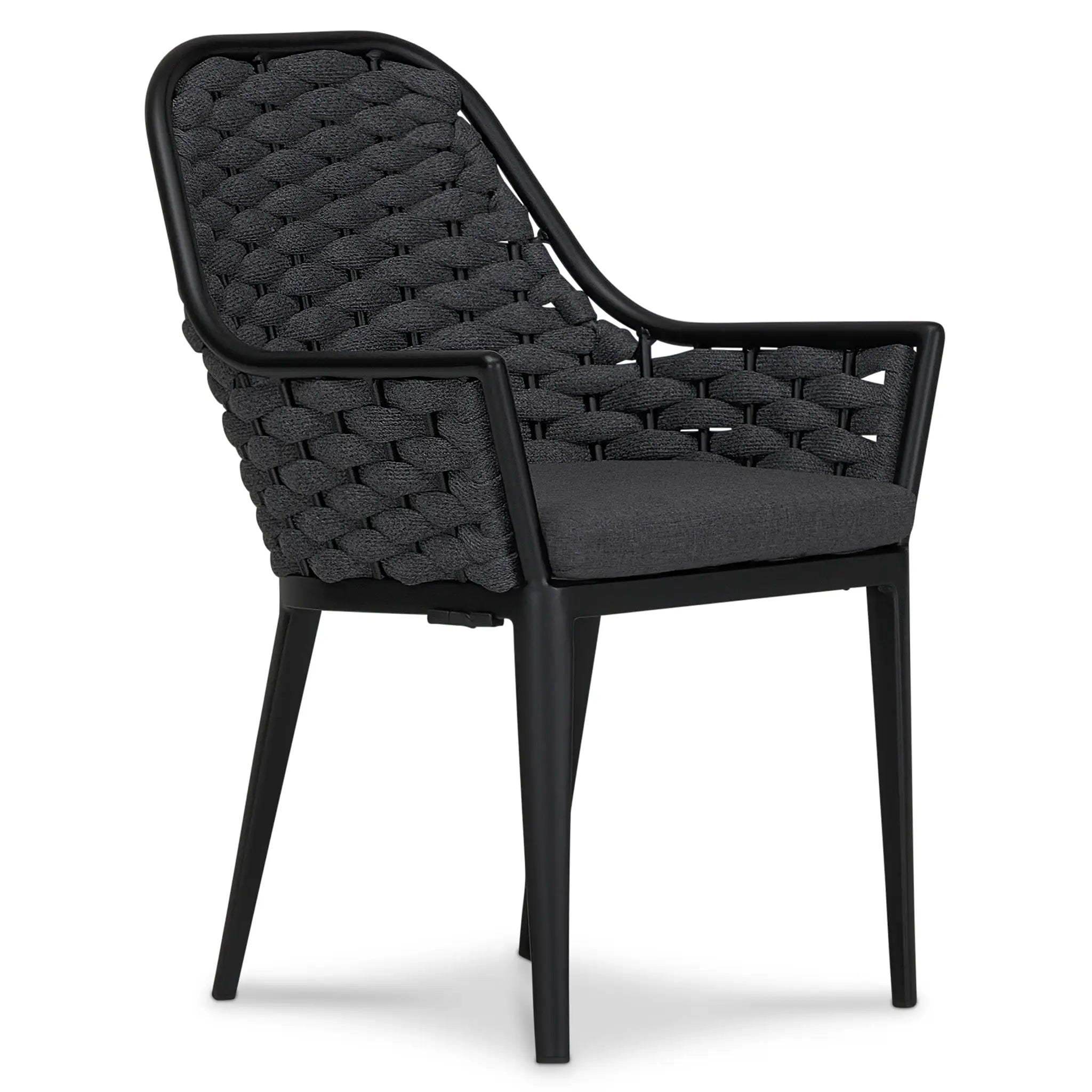 Harmonia Living Parlor 5 Piece Aluminum Dining Set - Black 6