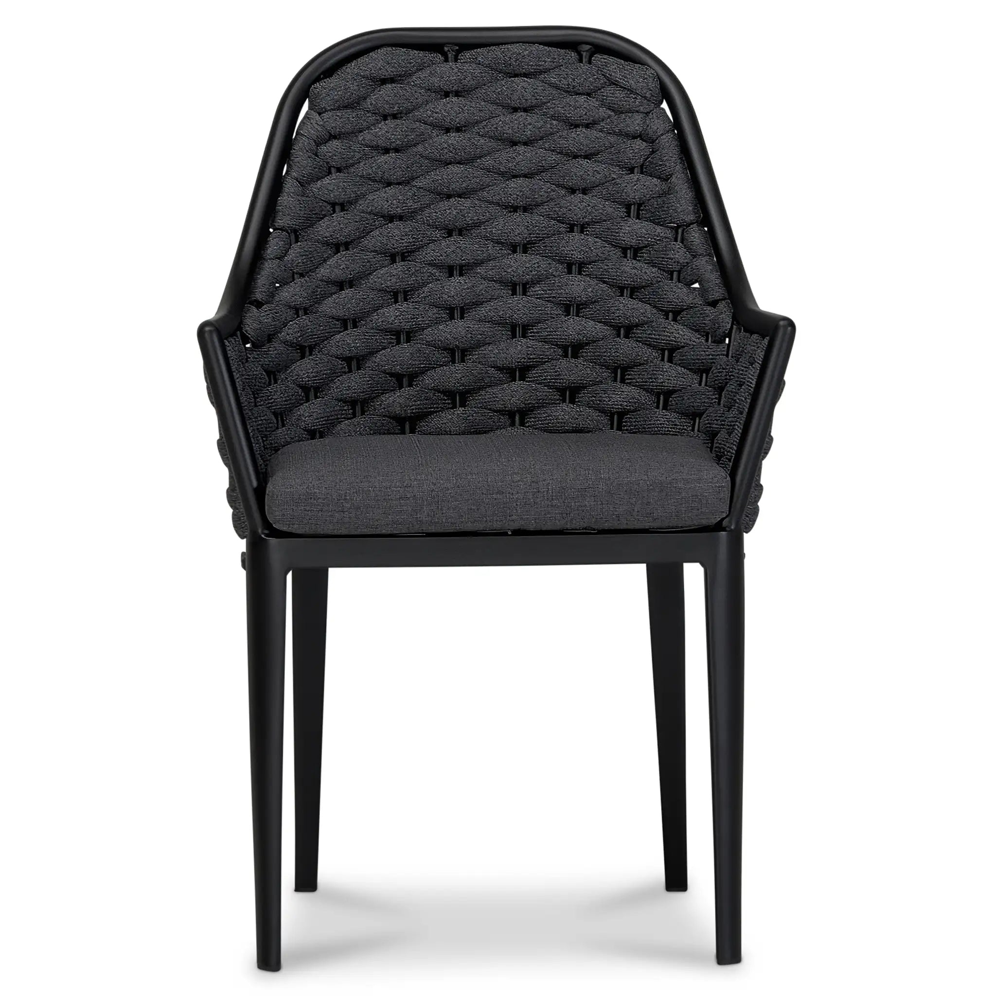 Harmonia Living Parlor Aluminum Dining Chair - Black 2